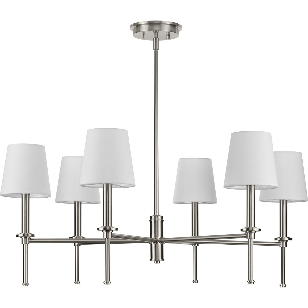 Progress Lighting Elara 6-Light Brushed Nickel Transitional Dry