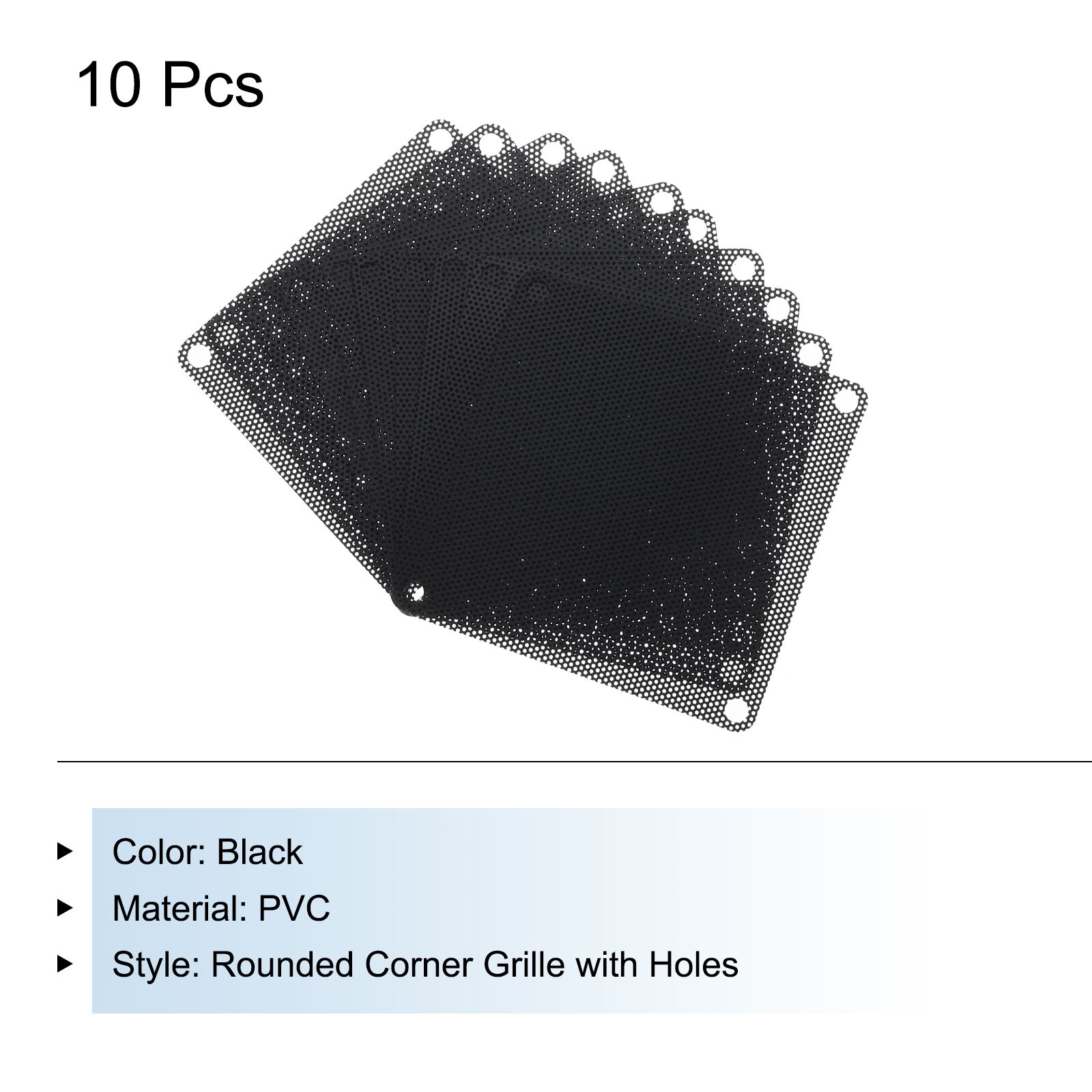 Unique Bargains 10pcs PC Dust Filter 80mmx80mm PVC Computer Case Cooler ...