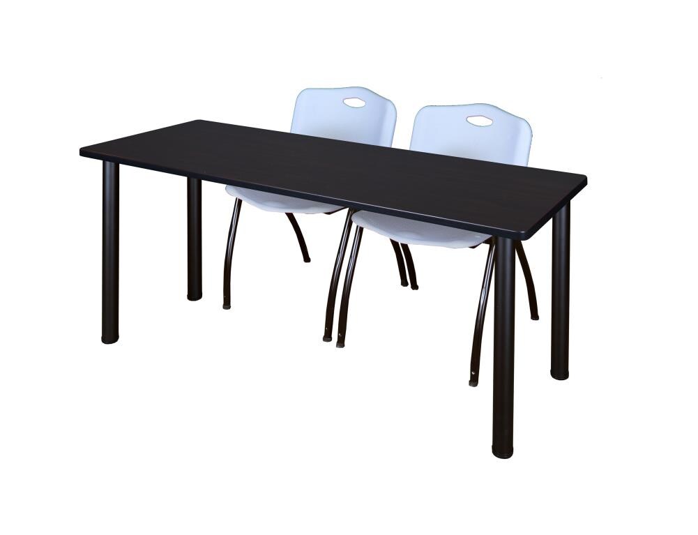 Regency MT7224MWBPBK47GY Training Brown 4-Person Training Table (72-in W x 29-in H)