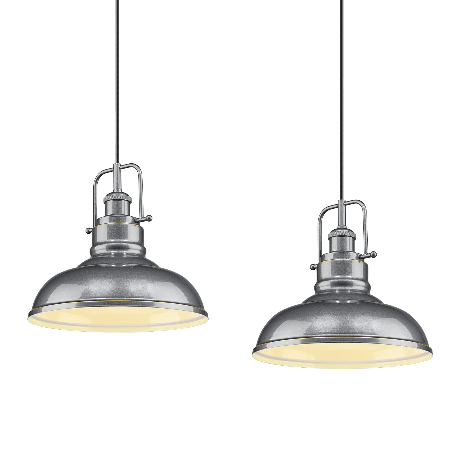 LTMATE LS016-1-2PK SG 2PK 11 in. 1-Light Gray shaded Industrial Pendant Light