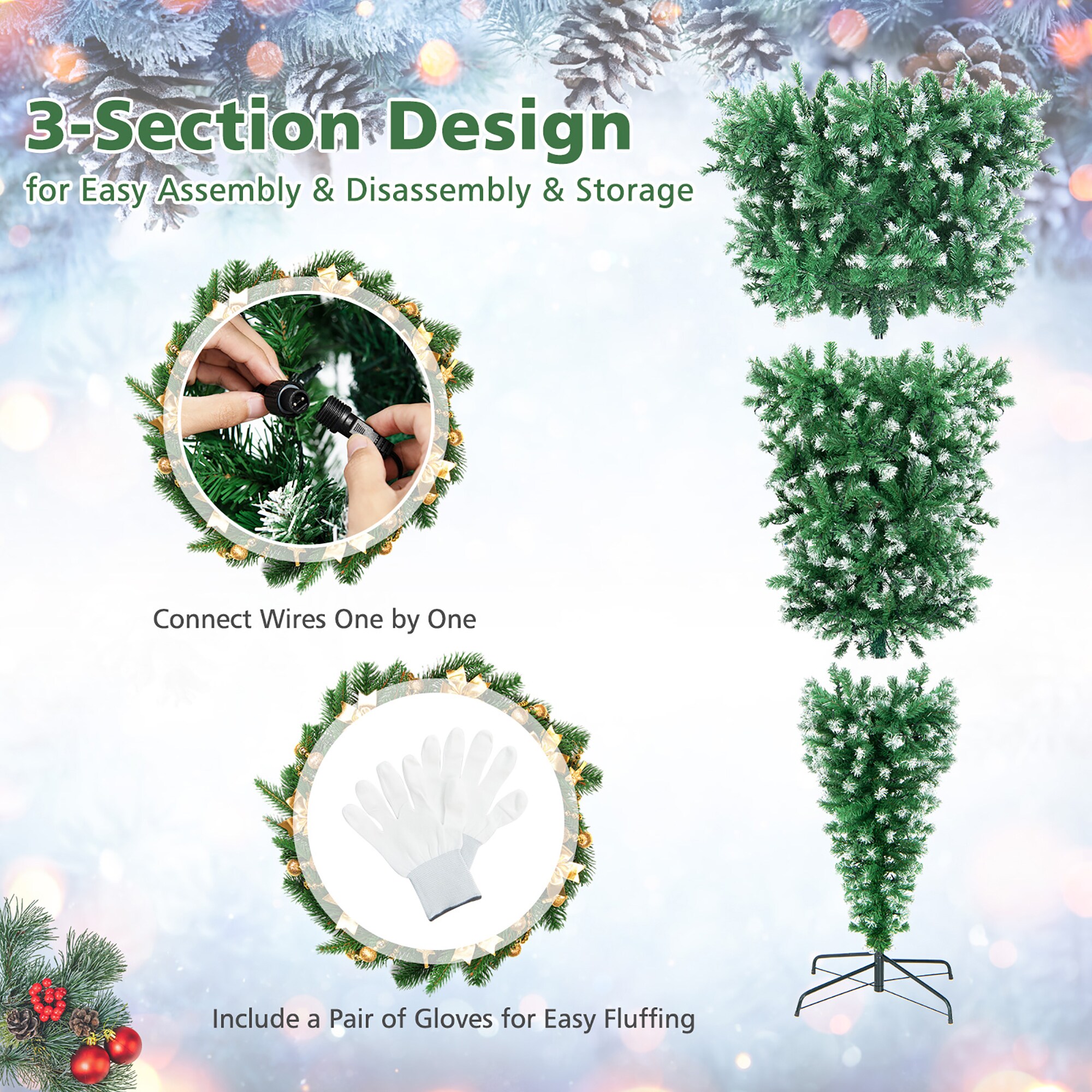 Costway CM23975 Artificial-Christmas-Trees - View #8