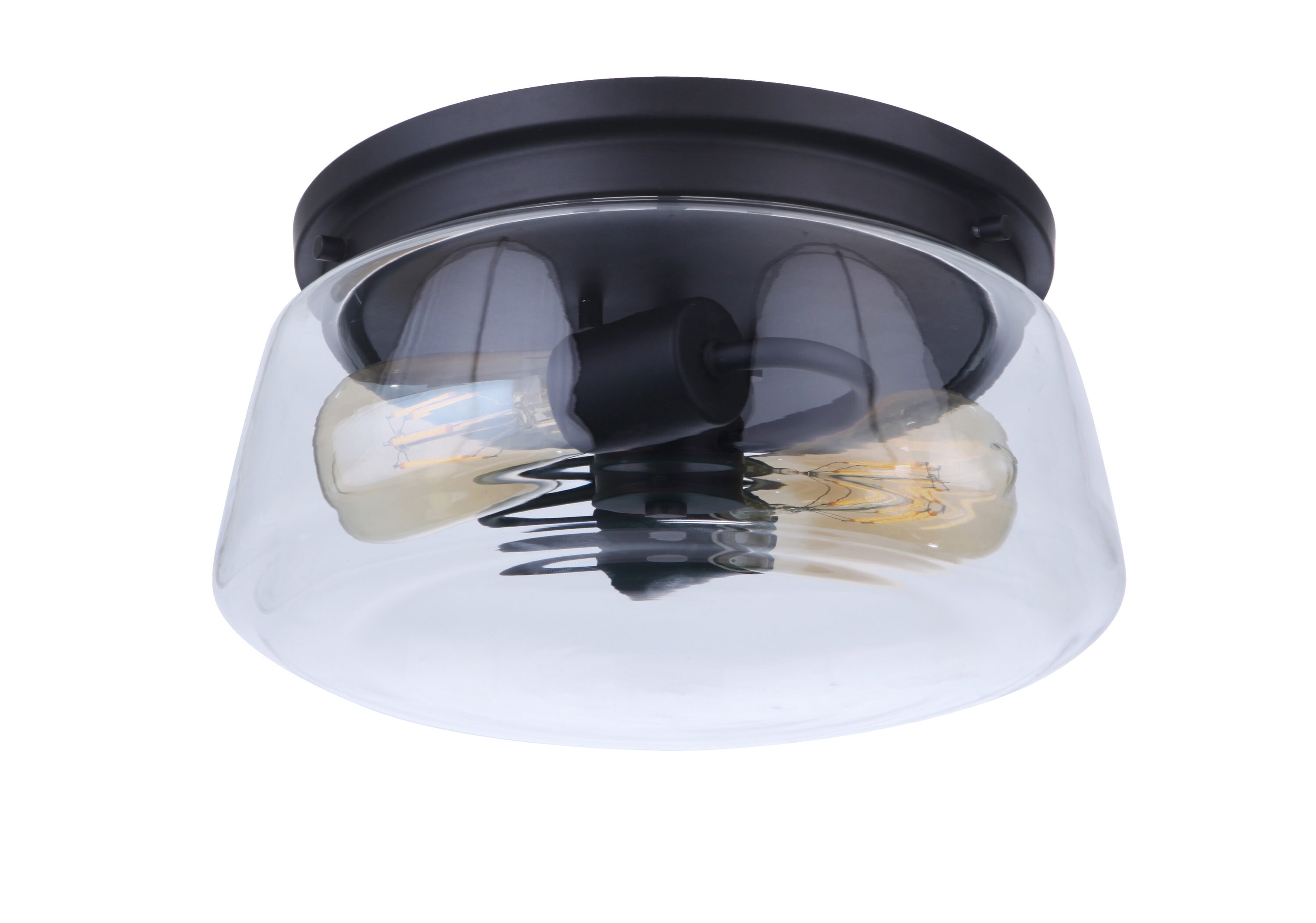 Craftmade ZA3837-MN Laclede 1 -Light 12-in Matte Black Flush Mount Light