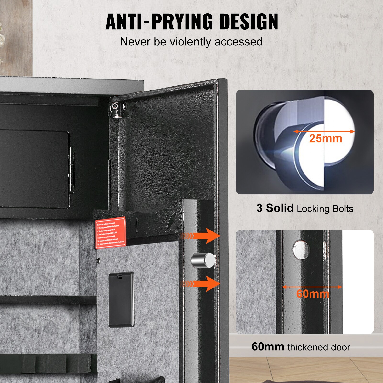 Biometric Digital Steel Gun Safe with Fingerprint Lock