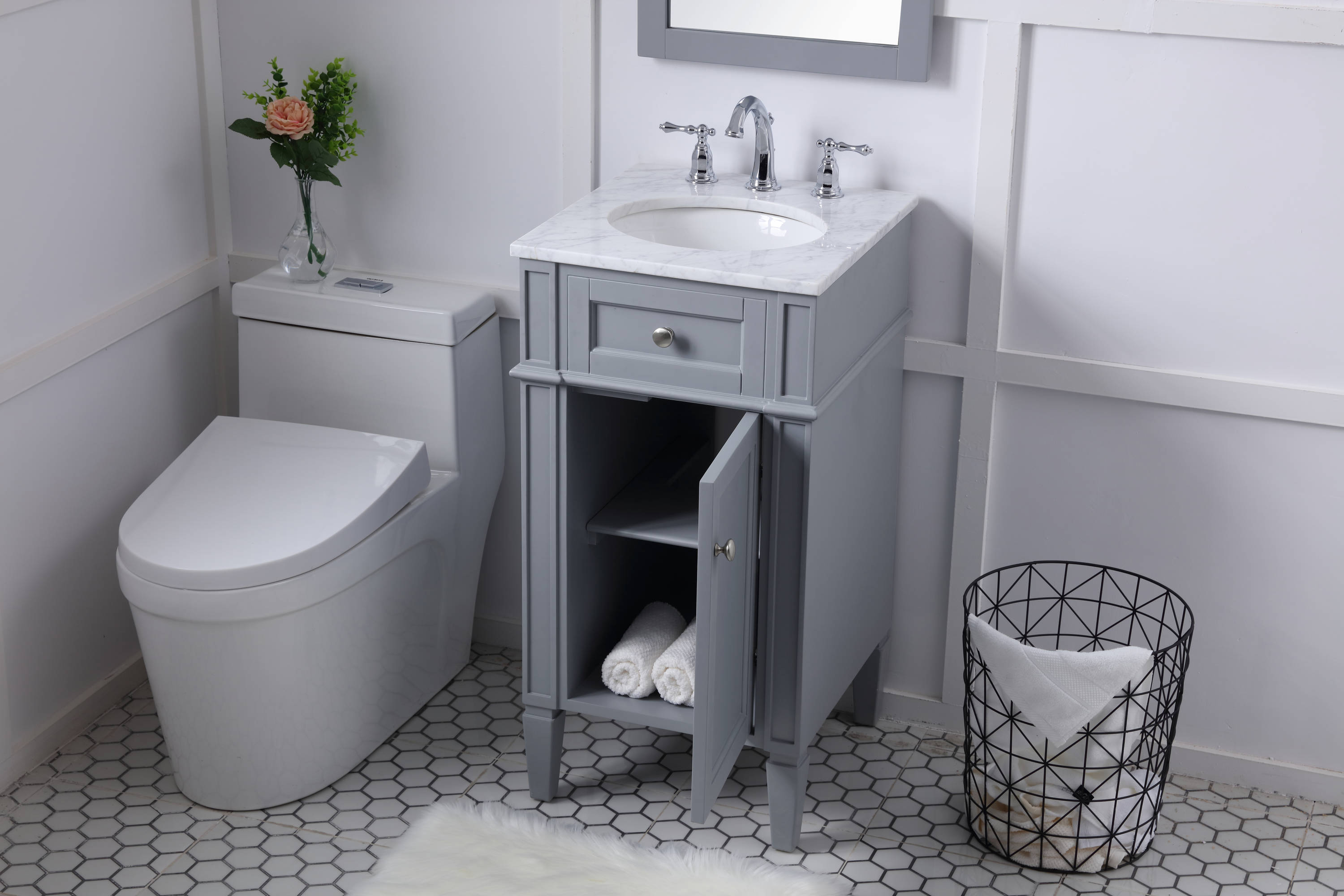 Elegant Decor HF37554GR Bath-Vanity-Combo - View #4
