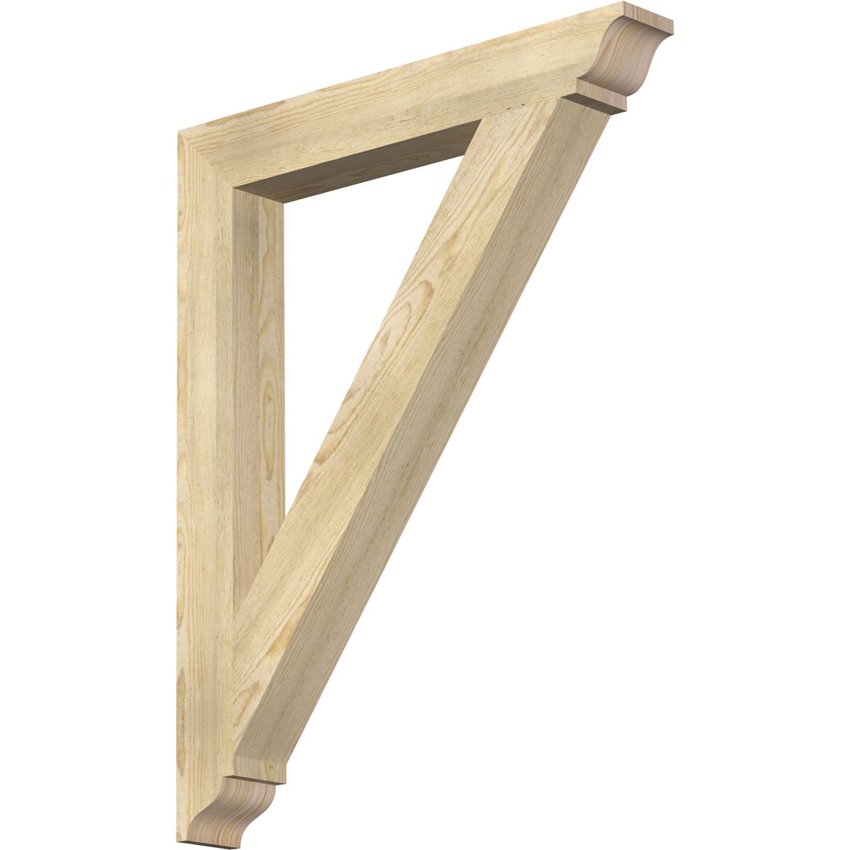 Ekena Millwork BKT04X30X38TRA01RDF Traditional traditional rough sawn 4-in x 30-in x 38-in Douglas fir Brown Wood Standard bracket