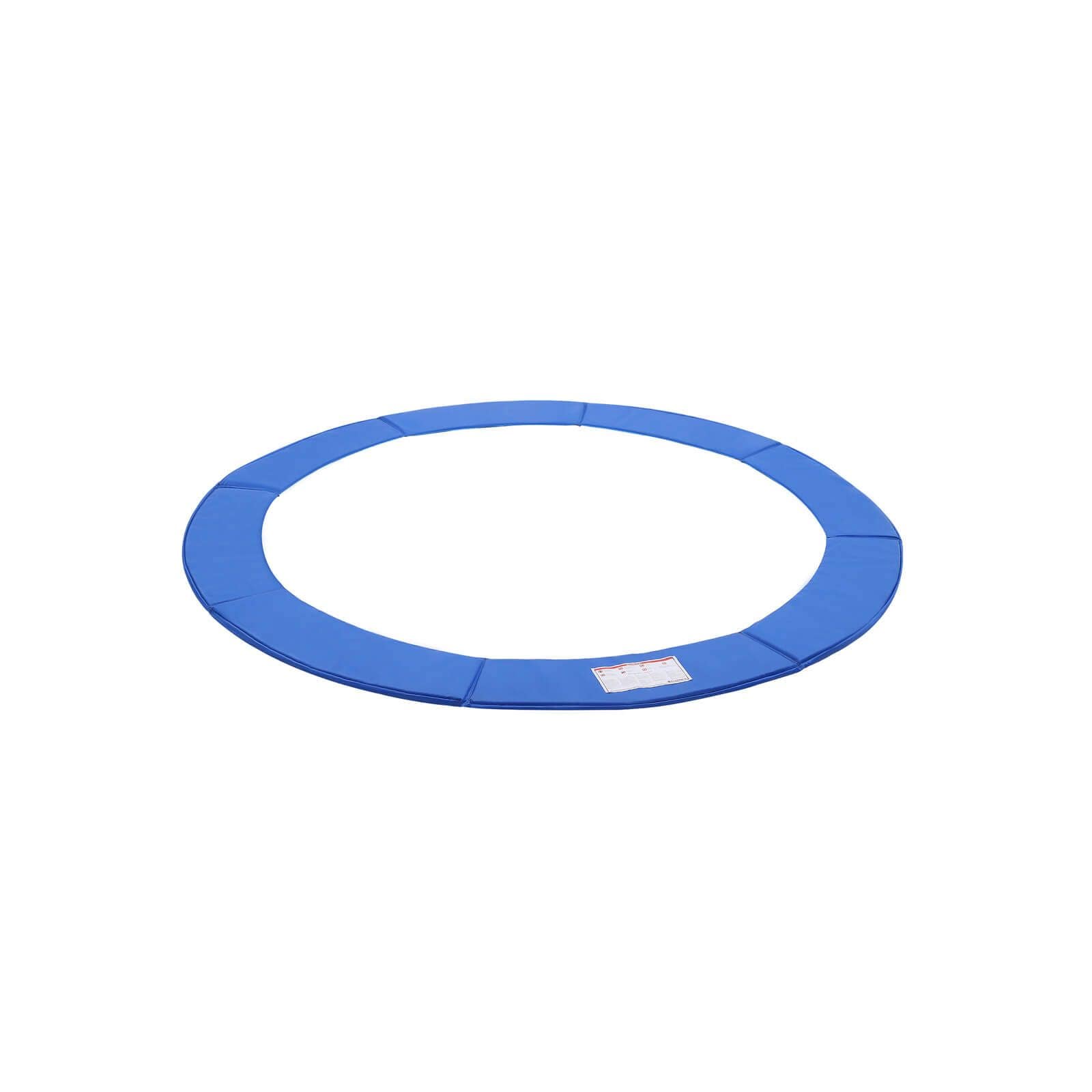 Slickblue - 15Ft Round Safety Pad with Foam Padding and Strap Attachment (Cobalt Blue) Trampoline...