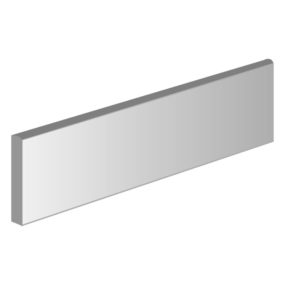 Emser Perspective Pure White Porcelain Bullnose Tile (3-in x 12-in)