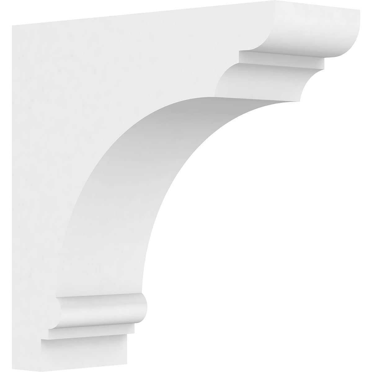 Ekena Millwork BKTP04X10X10HUG Standard HughesGrade 3-1/2-in x 10-in x 10-in Off-white PVC Standard bracket