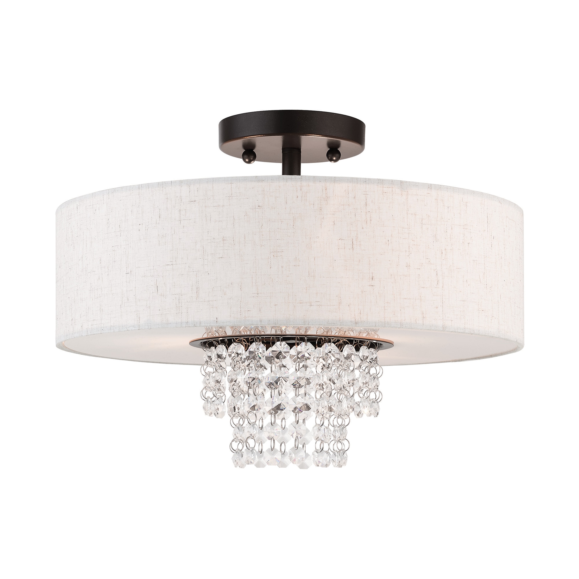 Livex Lighting 51096-92 Carlisle 3-Light English Bronze Semi-Flush mount light