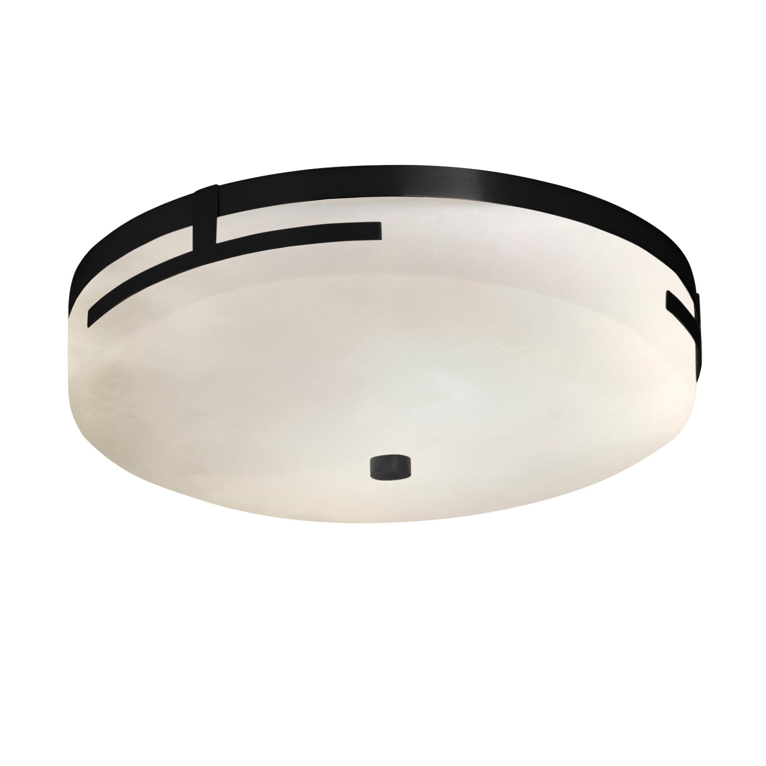 Justice Design Group CLD-8995-MBLK Clouds Atlas Family 1-Light Matte Black LED Flush Mount Light