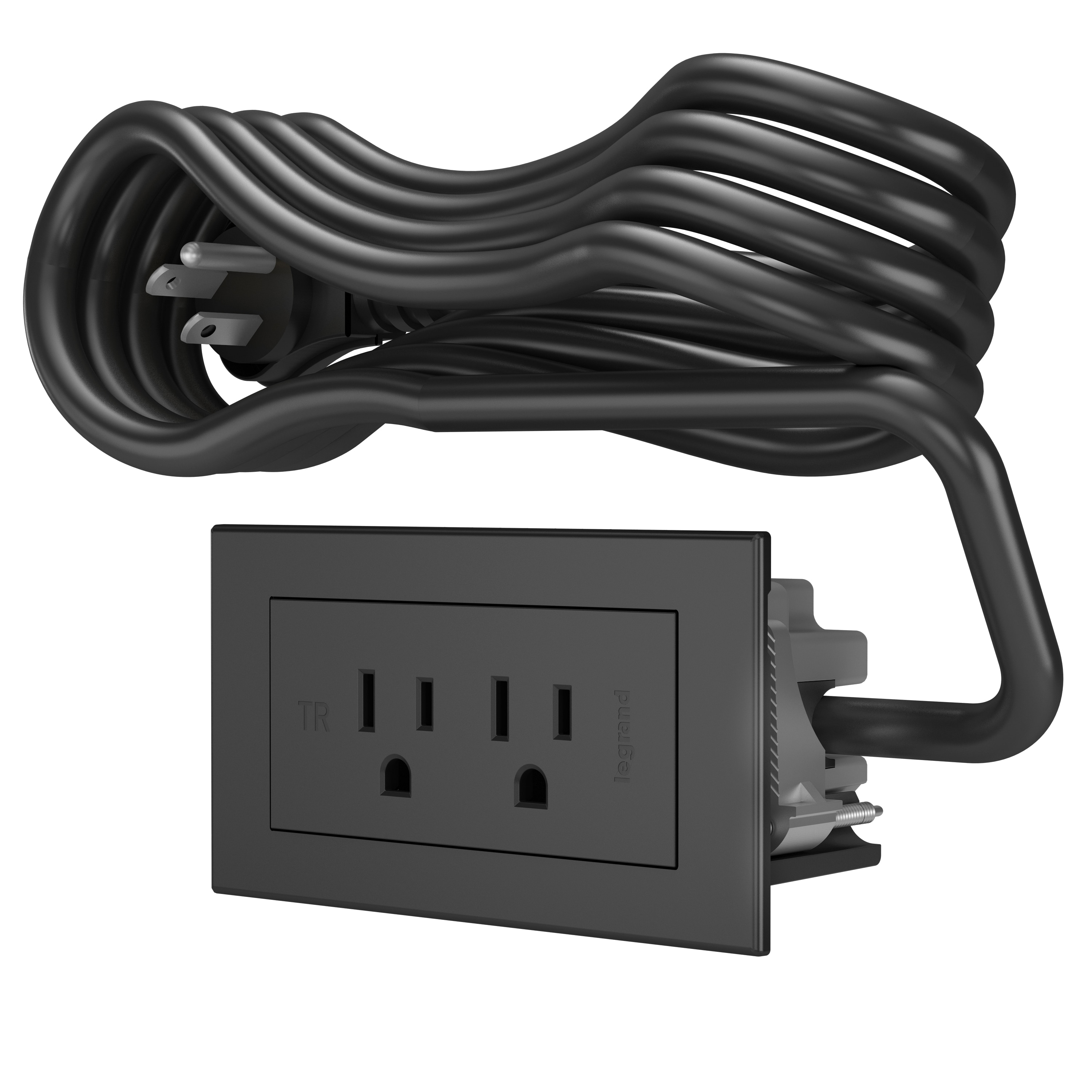 Legrand RD2RBK10 9-3/4-ft 2 -Outlet Indoor Black Power Strip