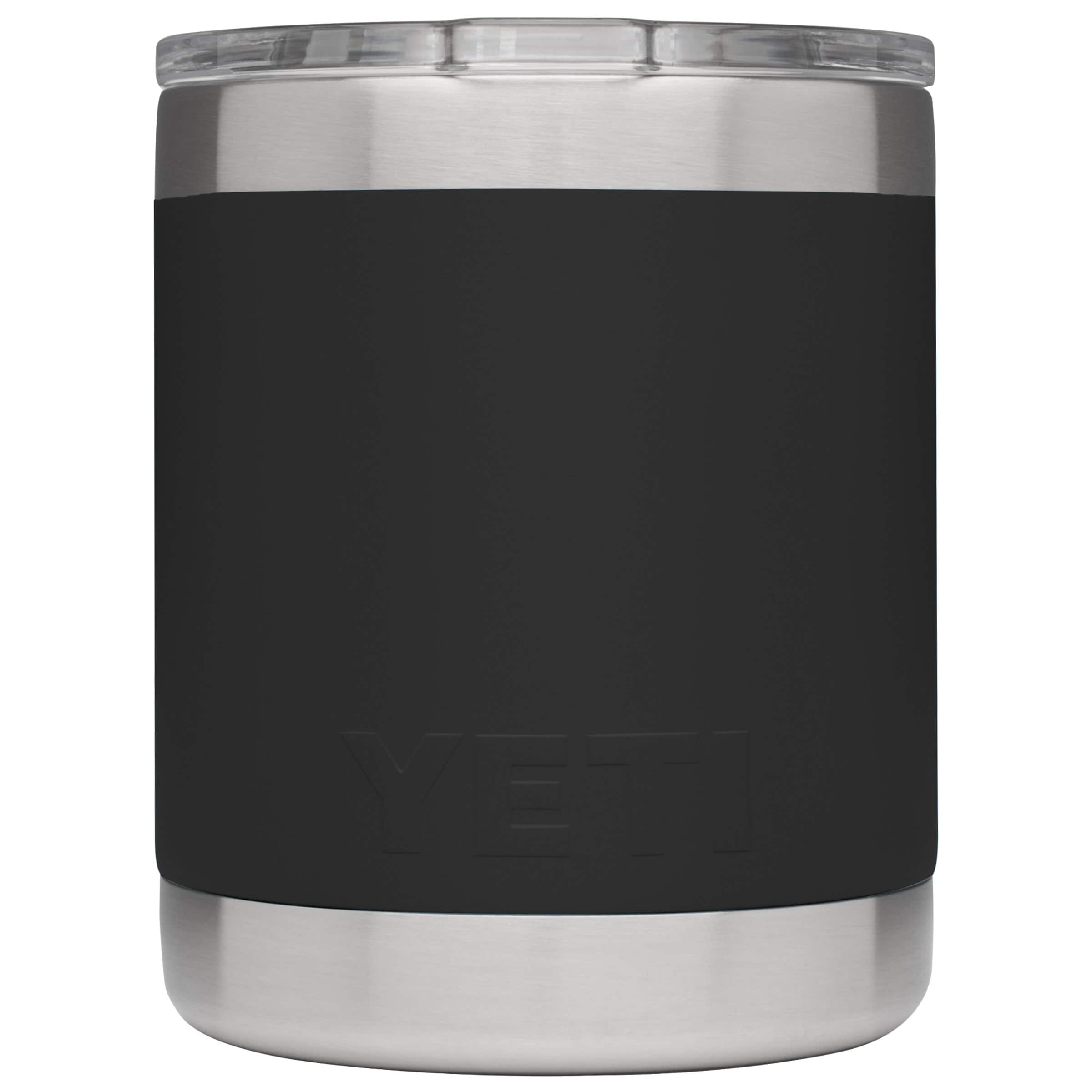 YETI Rambler 10 oz. Lowball with Lid - Black-BPA Free - Double-Wall -  Canteen
