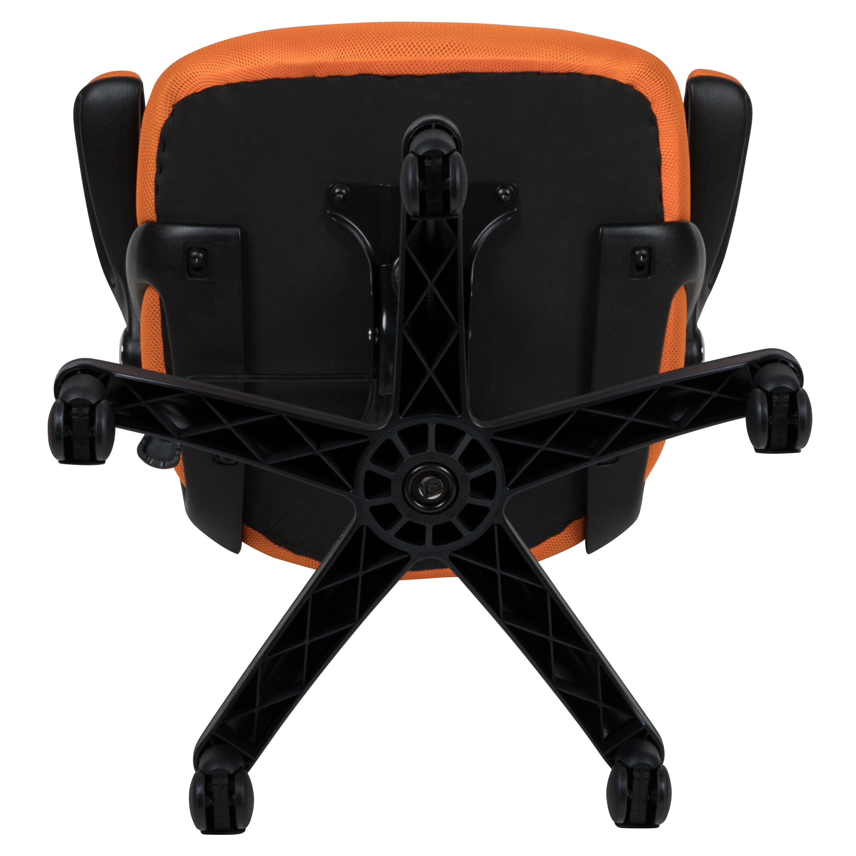 High Back Orange Mesh Ergonomic Swivel Office Chair with Adjustable Arms