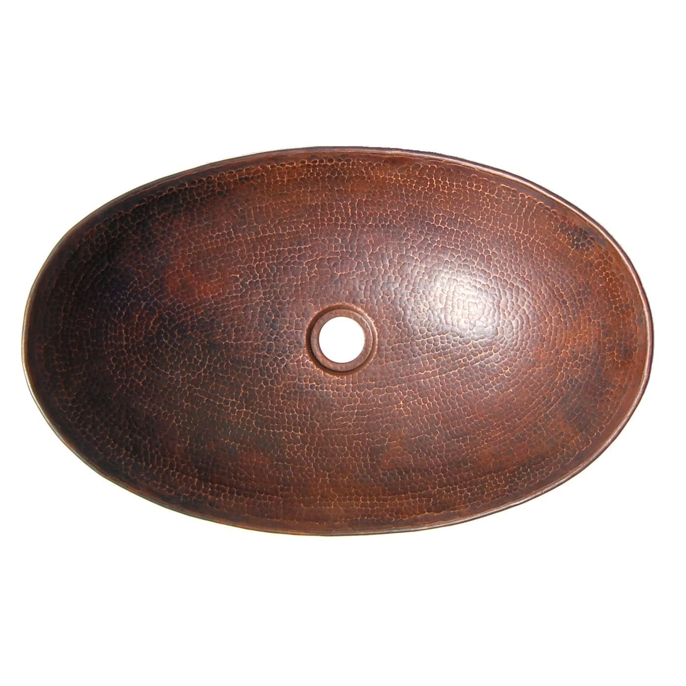 Antique Dark Copper Canoe Shaped Vessel Sink