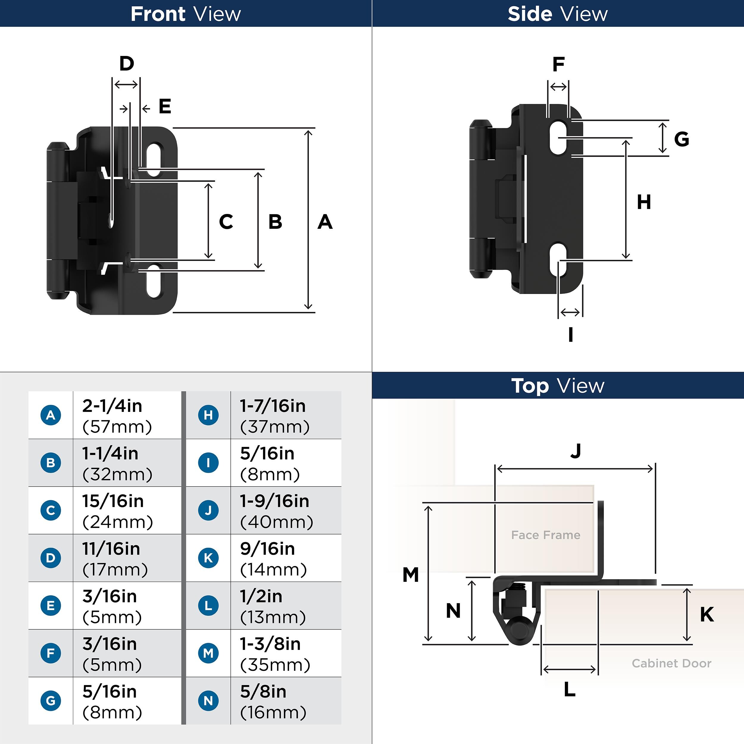 Amerock BPR7550FB Cabinet-Hinges - View #5