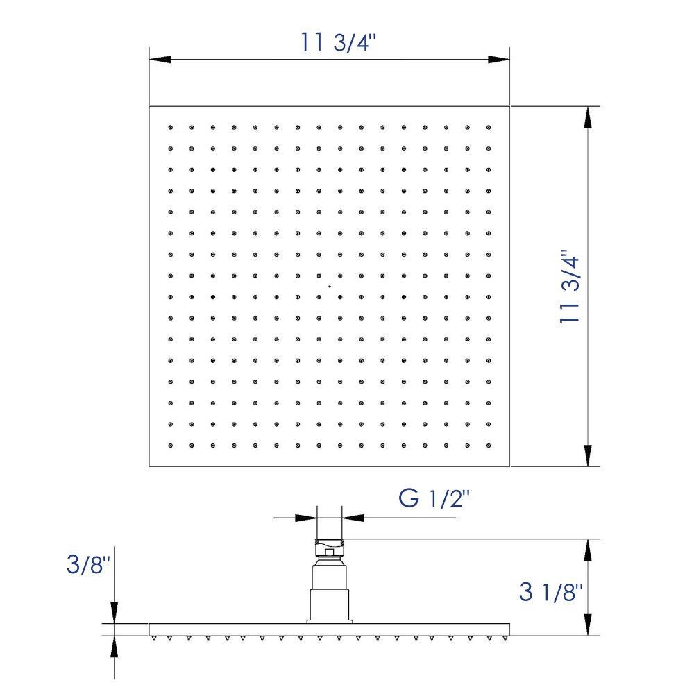 ALFI LED12S-BN Fixed-Showerhead - View #7