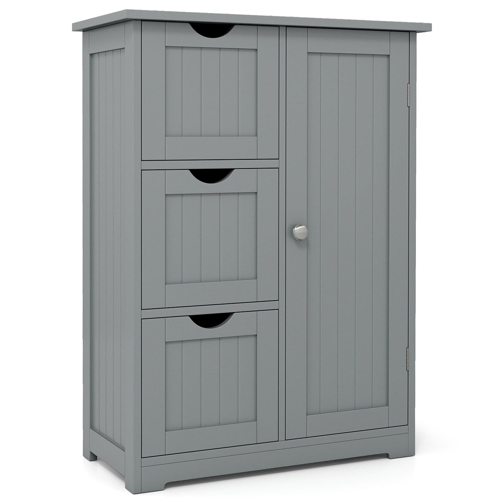 Clihome 23.5-in x 32-in x 12-in Gray Freestanding Linen Cabinet