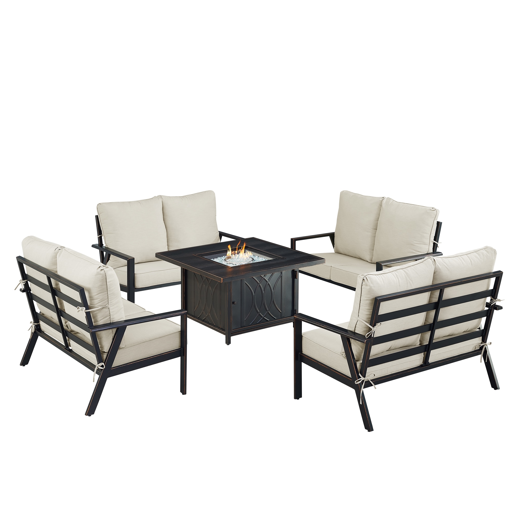 Oakland Living LUX4LSCAVELGCUA Patio-Conversation-Sets - View #2