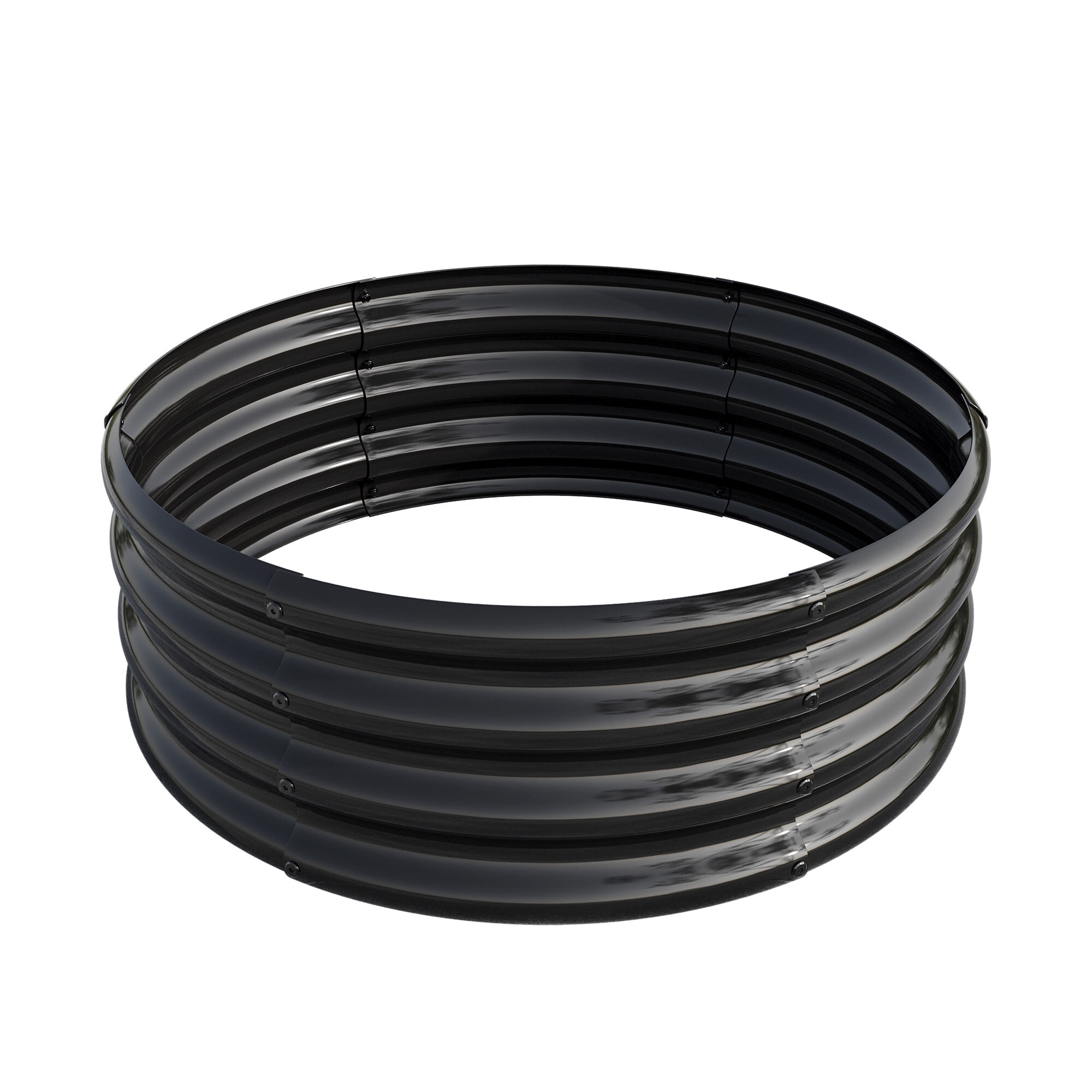 Gaierptone CRXMR7XHPW9 32.08-in W x 32.08-in L x 11.42-in H Black Metal Raised Garden Bed
