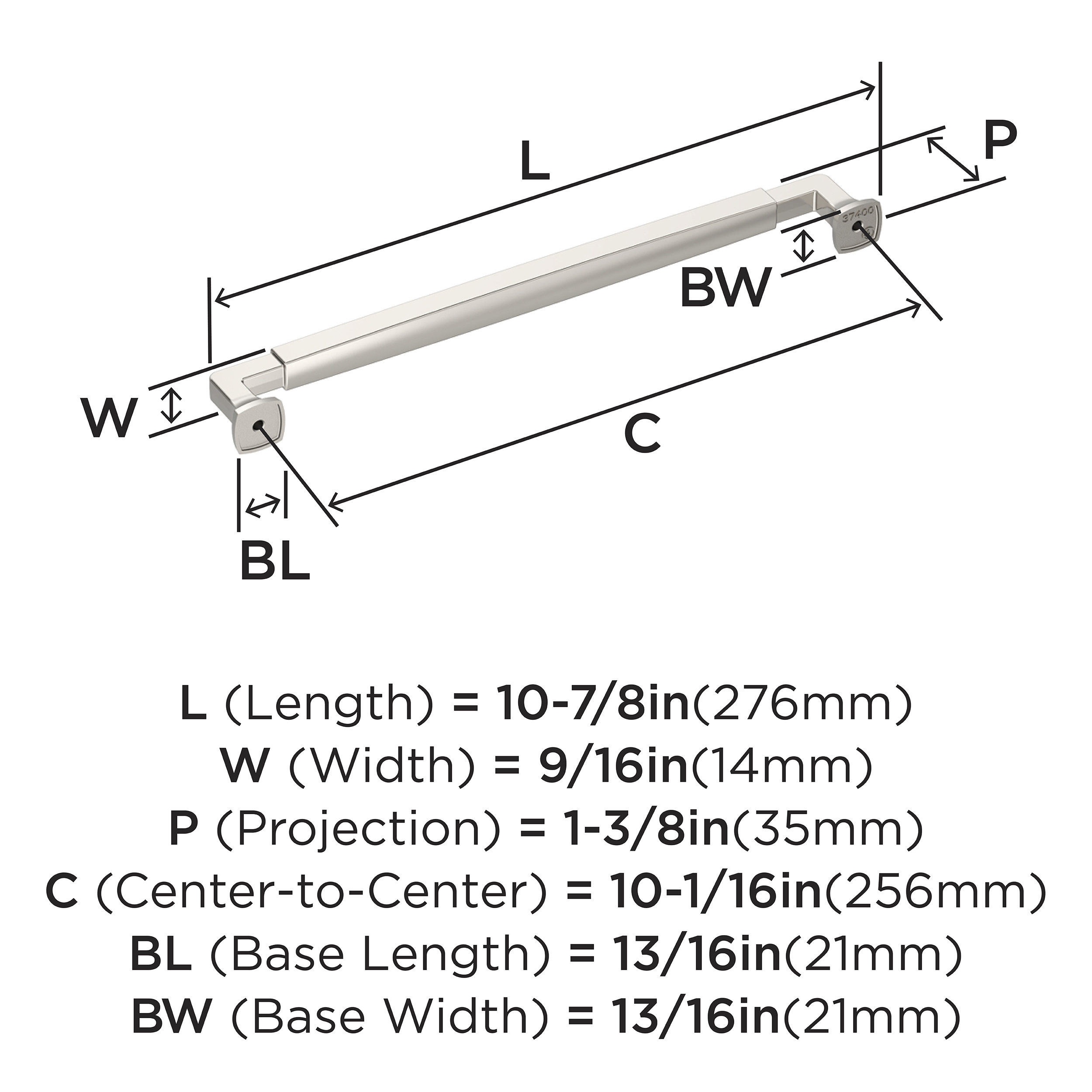 Amerock BP37400PN Cabinet-Pulls - View #4