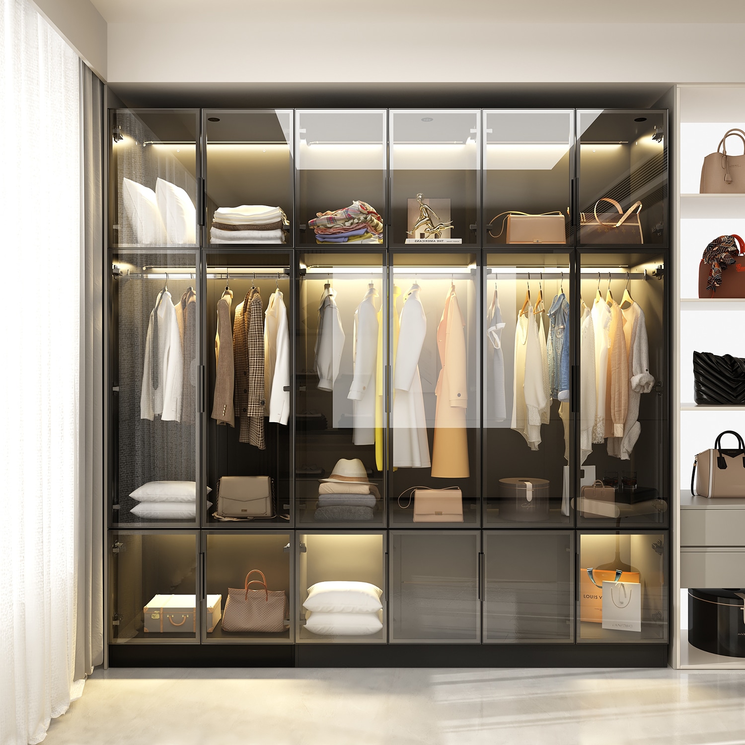 FUFU&GAGA KF020424+425+426 Black Armoire