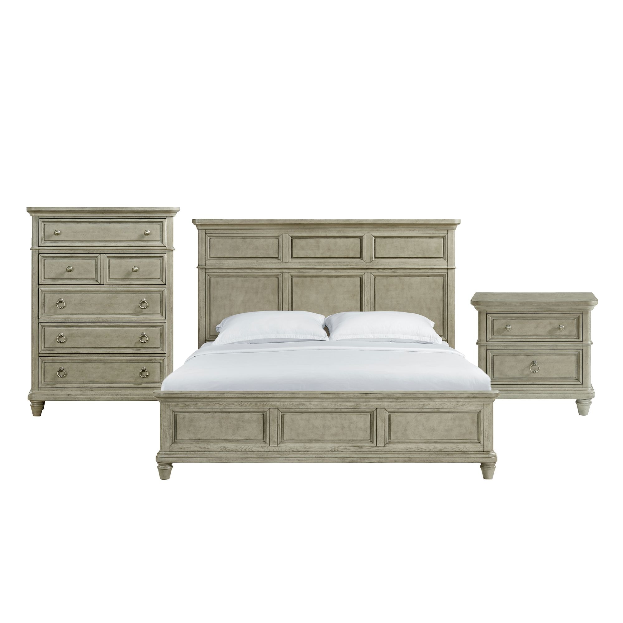 Picket House Furnishings Emiko Light Grey King Bedroom Set in the ...
