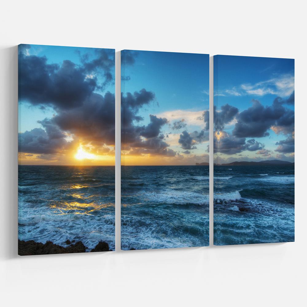 Designart 28-in H x 36-in W Coastal Print on Canvas in the Wall Art ...