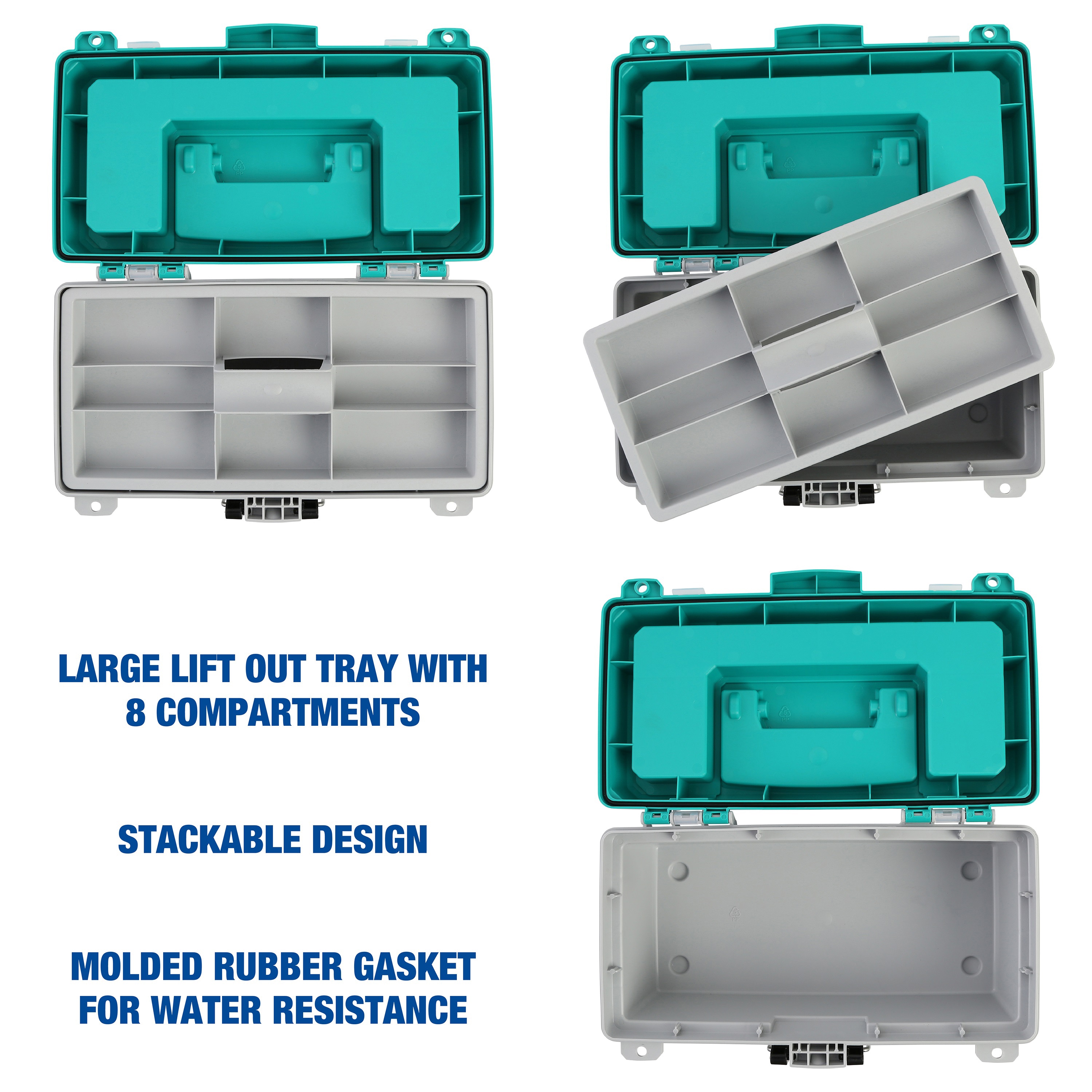 Sheffield 13 Tackle Box 8-in Multiple Colors/Finishes Plastic Lockable  Tool Box
