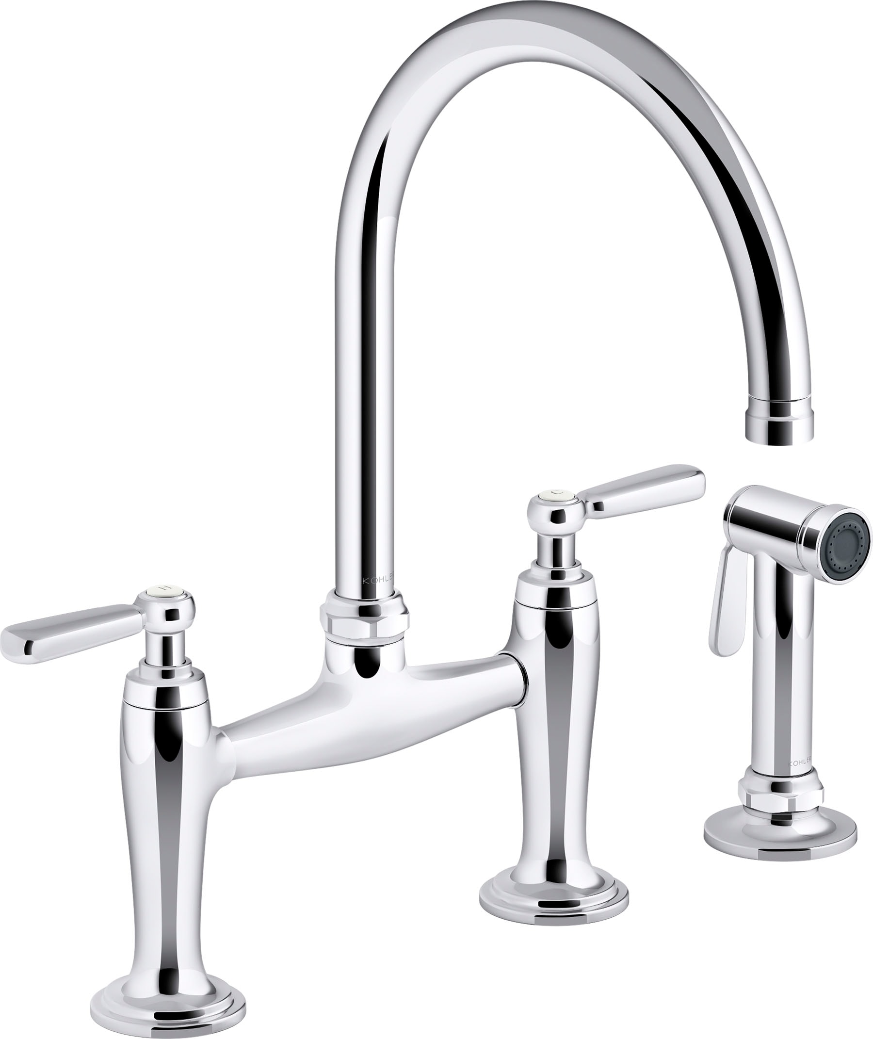 KOHLER Edalyn by Studio McGee Polished Chrome Double Handle Bridge ...