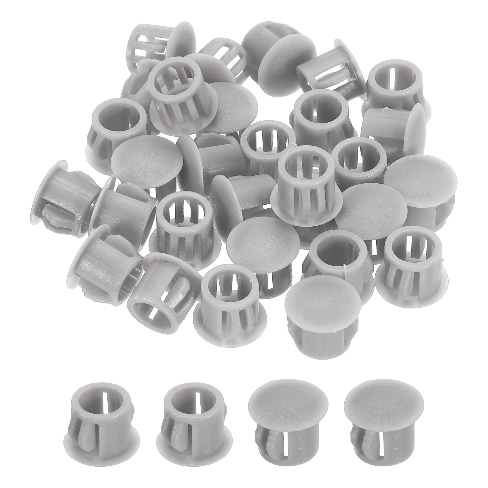 Harfington Gray Hole Plugs 100pcs 3/8inch Plastic Plugs for Round Holes Flush Type for Furniture Cabinets Machines Hardware Fencing Post Pipe #S26051300UX4949