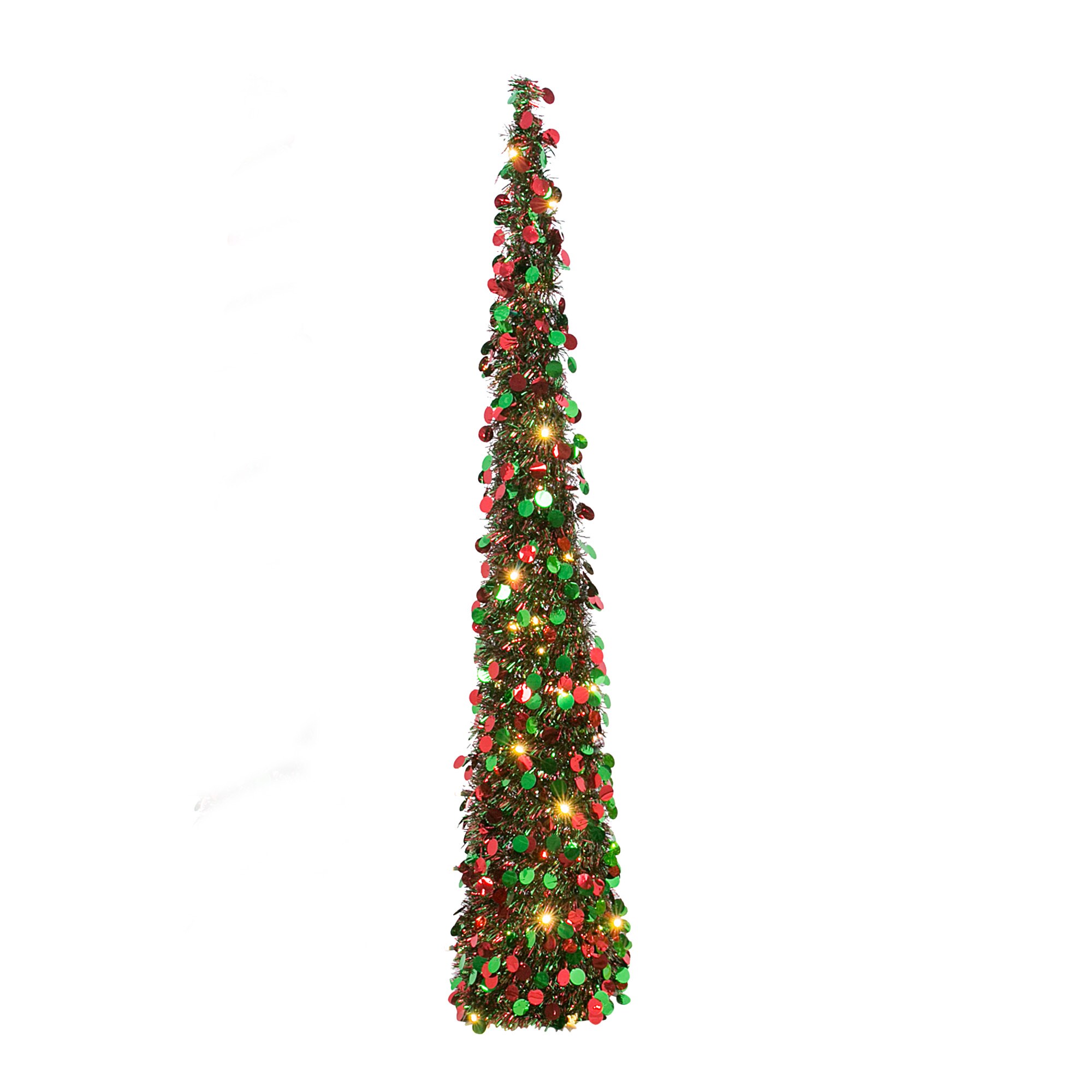 21 FT Tinsel Garland Christmas Holiday Decoration White Blue Gold/Red Green/Red 
