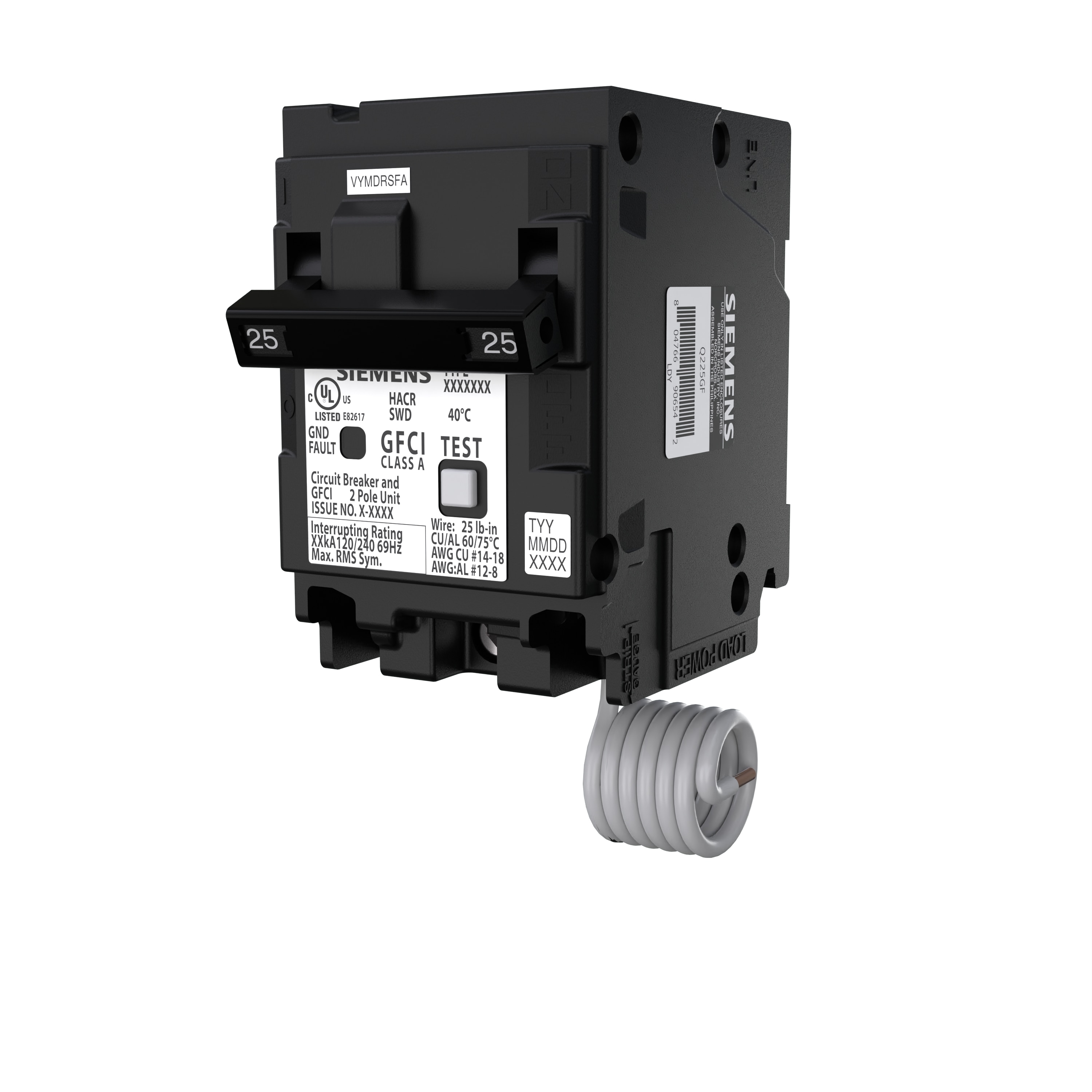 Siemens QPFB 25-amp 2-Pole Gfci Circuit Breaker Q225GFP Sansujyuku sansujyuku.com