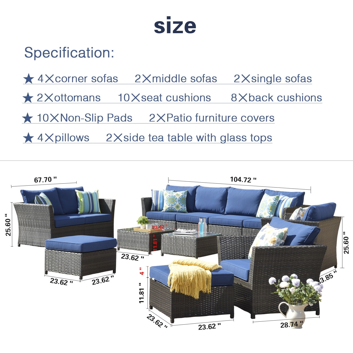 XIZZI XW10124 Patio-Conversation-Sets - View #2