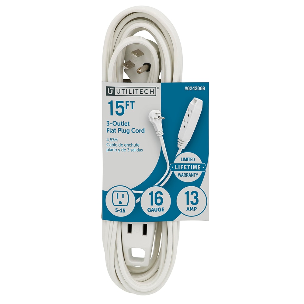 Projex  Indoor  Extension Cord  16/2 SPT-2  20 ft L White 