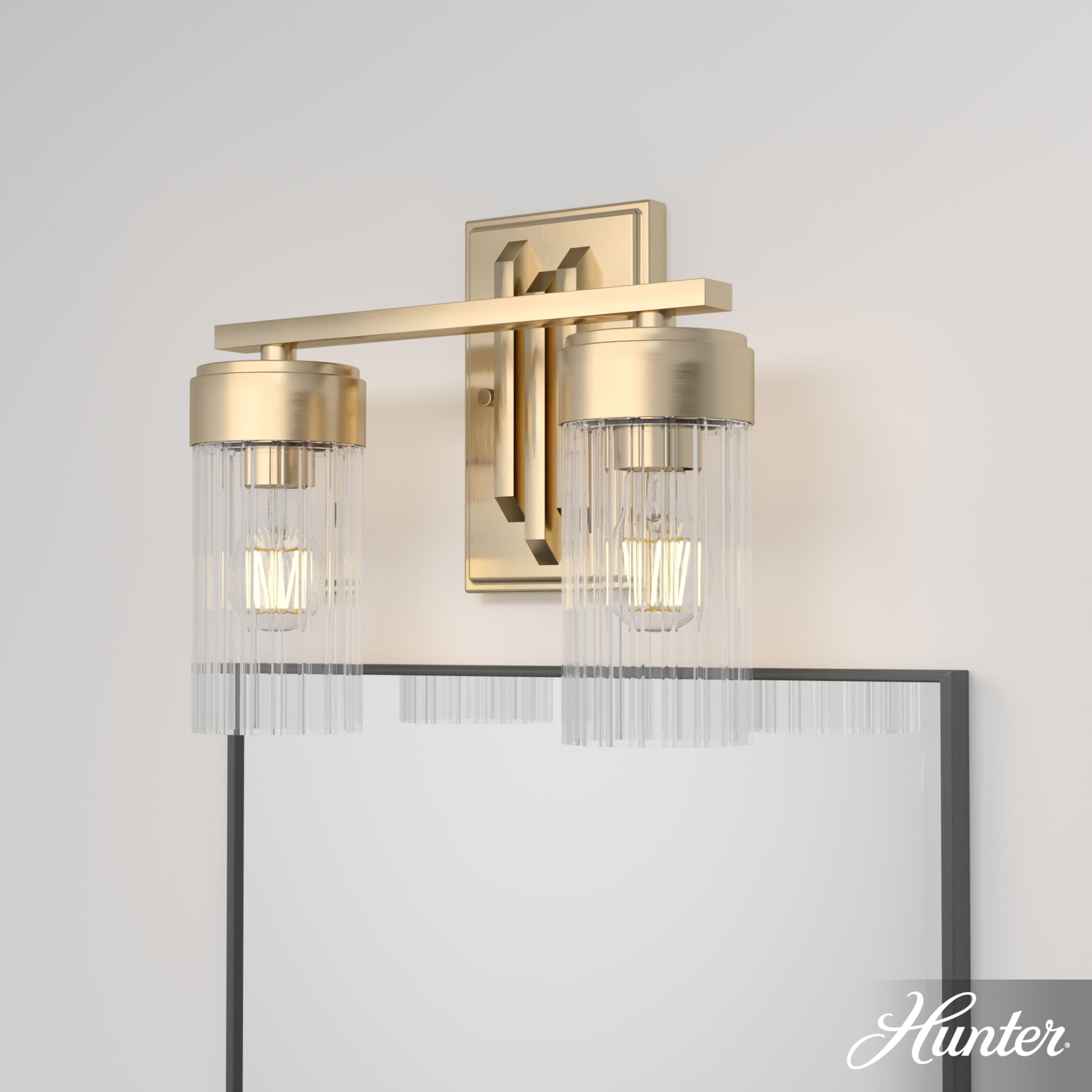 Alturas Gold Dimmable 2-Light Modern Vanity Fixture