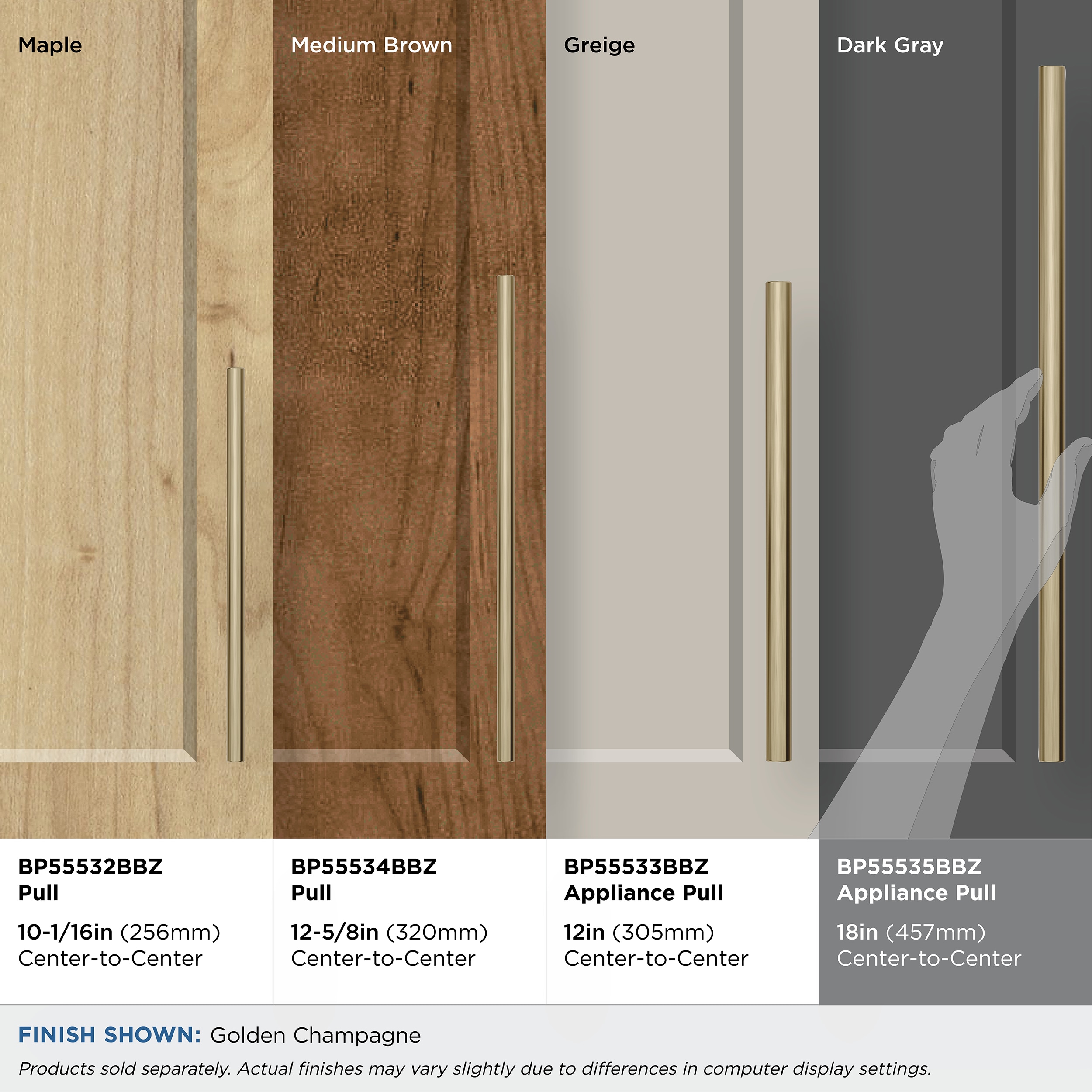 Amerock BP55535BBZ Cabinet-Pulls - View #7