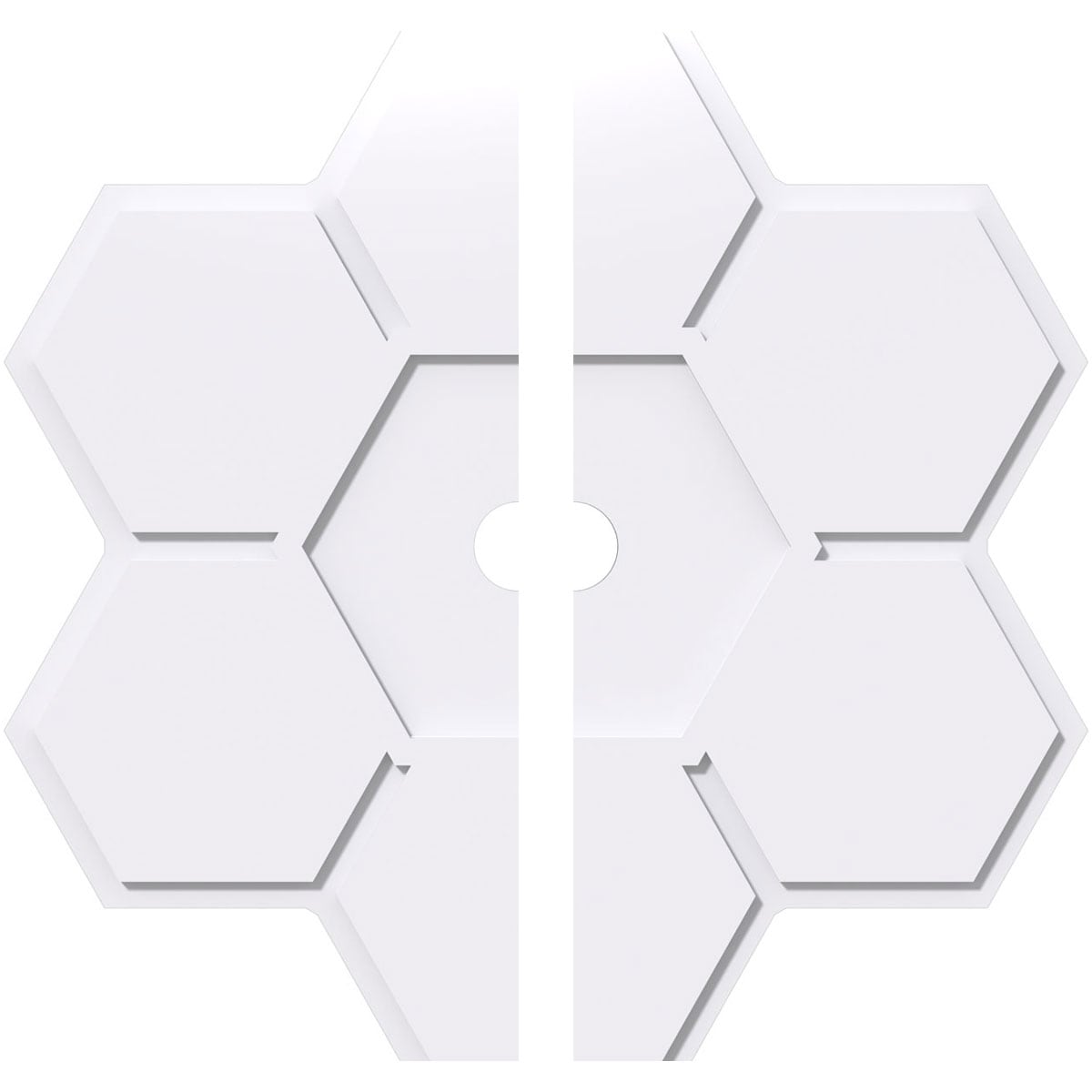 Ekena Millwork CMP40DY2-03000 Daisy 40-in W x 40-in L Contemporary White PVC Split Ceiling Medallion