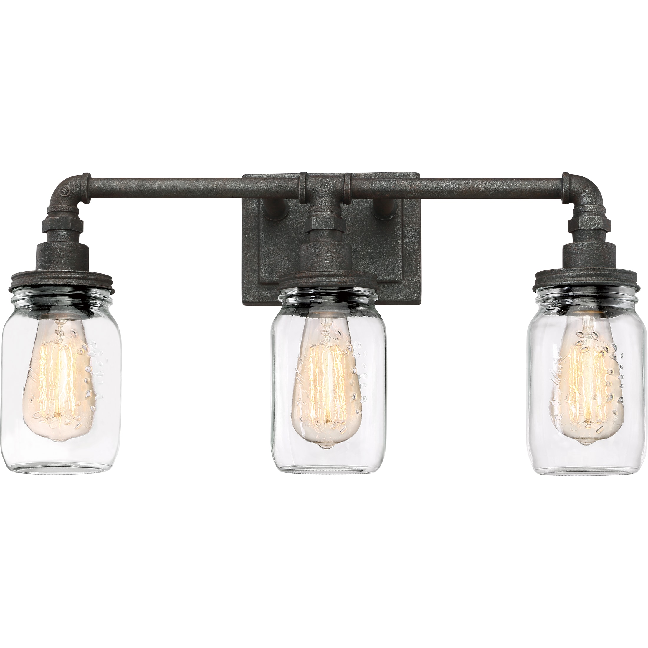 Quoizel SQR8603RK Squire 21.5-in 3 -Light Black Transitional Vanity light