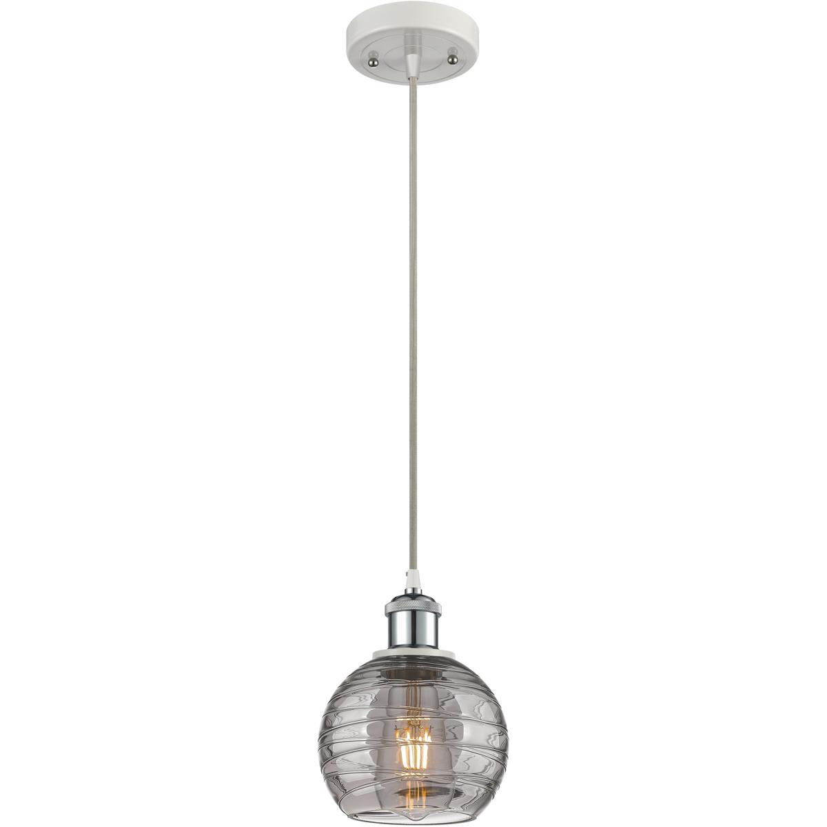 Innovations Lighting -  516-1P-WPC-G1213-6SM Ballston Athens Deco Swirl Mini Pendant