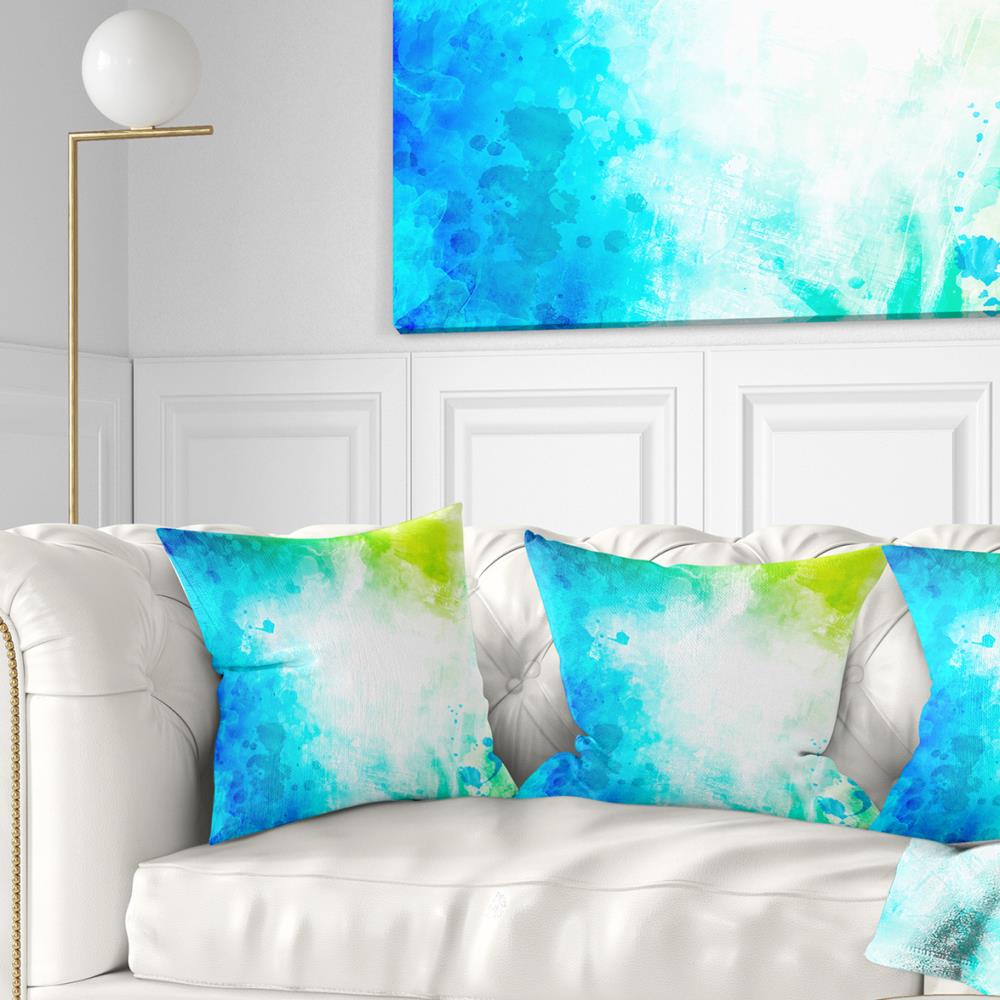 Designart CU6153-16-16 16-in x 16-in Blue Indoor Decorative Pillow