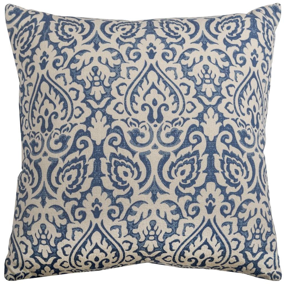 Rizzy Home T09785 Poly filled pillow 22-in x 22-in Blue/Natural Square Indoor Decorative Pillow