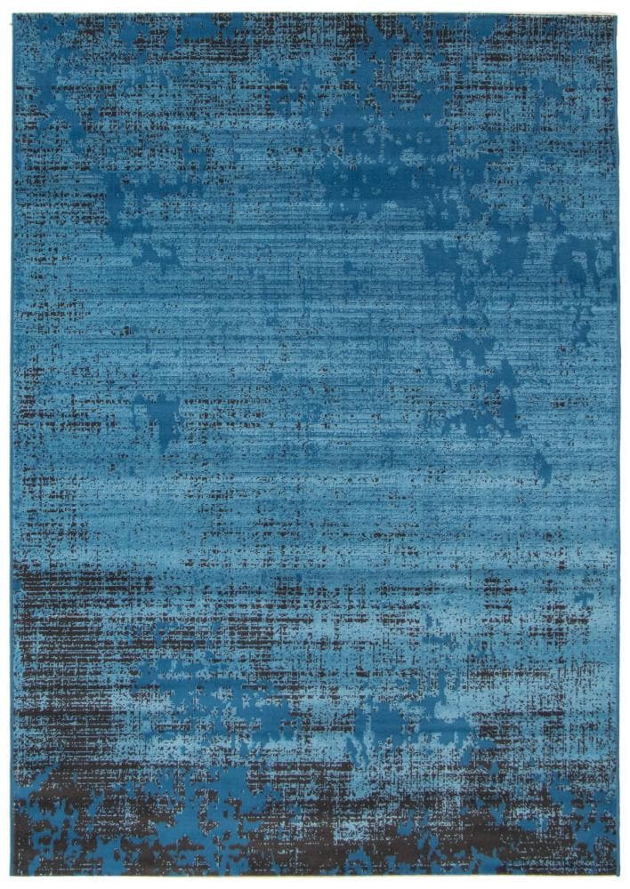 ECARPETGALLERY 351086 Vivian 7 x 9 (ft) Polypropylene Blue Rectangular Indoor Distressed/Overdyed Area rug