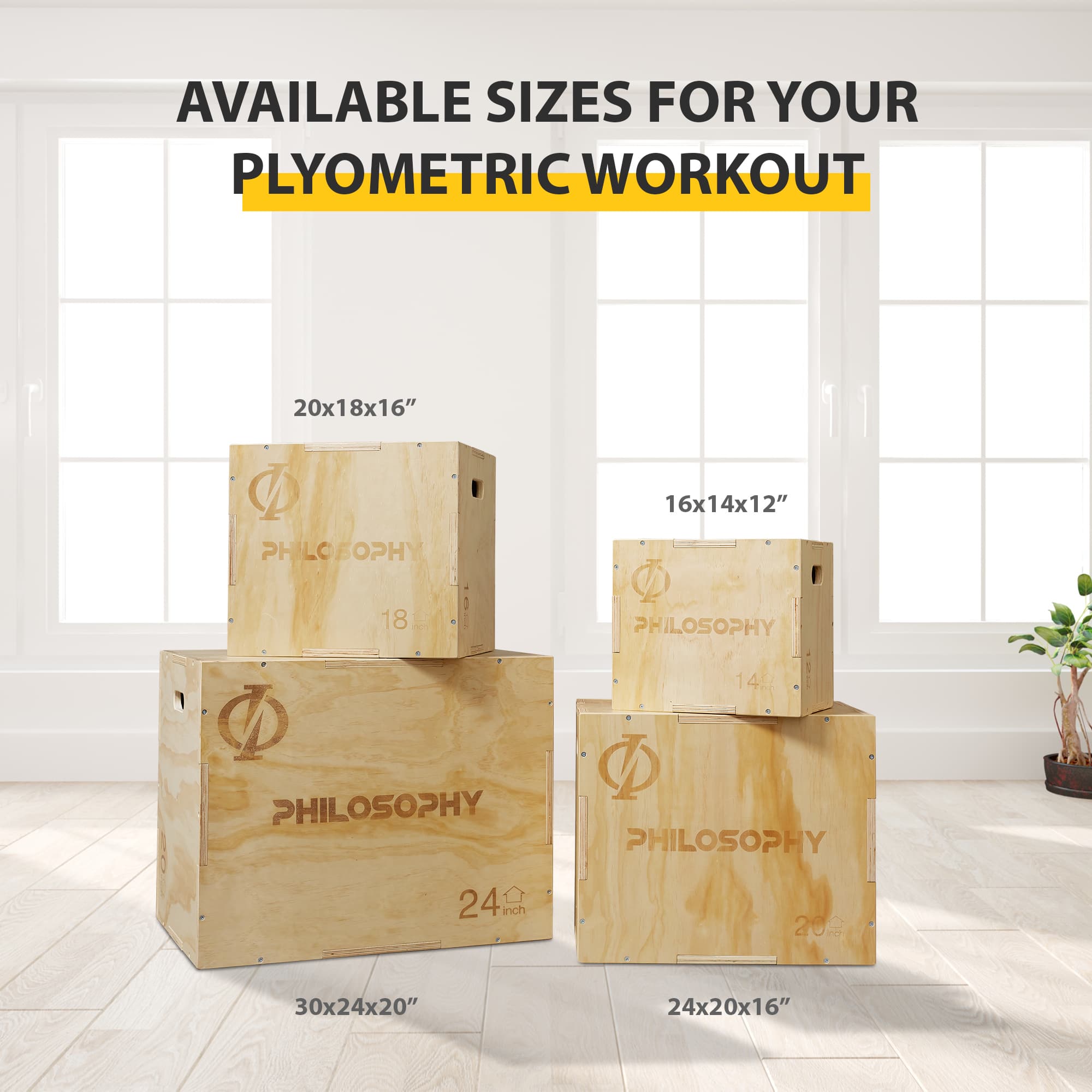 Philosophy Gym FIT-PLYO-3240W-NAT Plyo-Boxes-Platforms - View #6