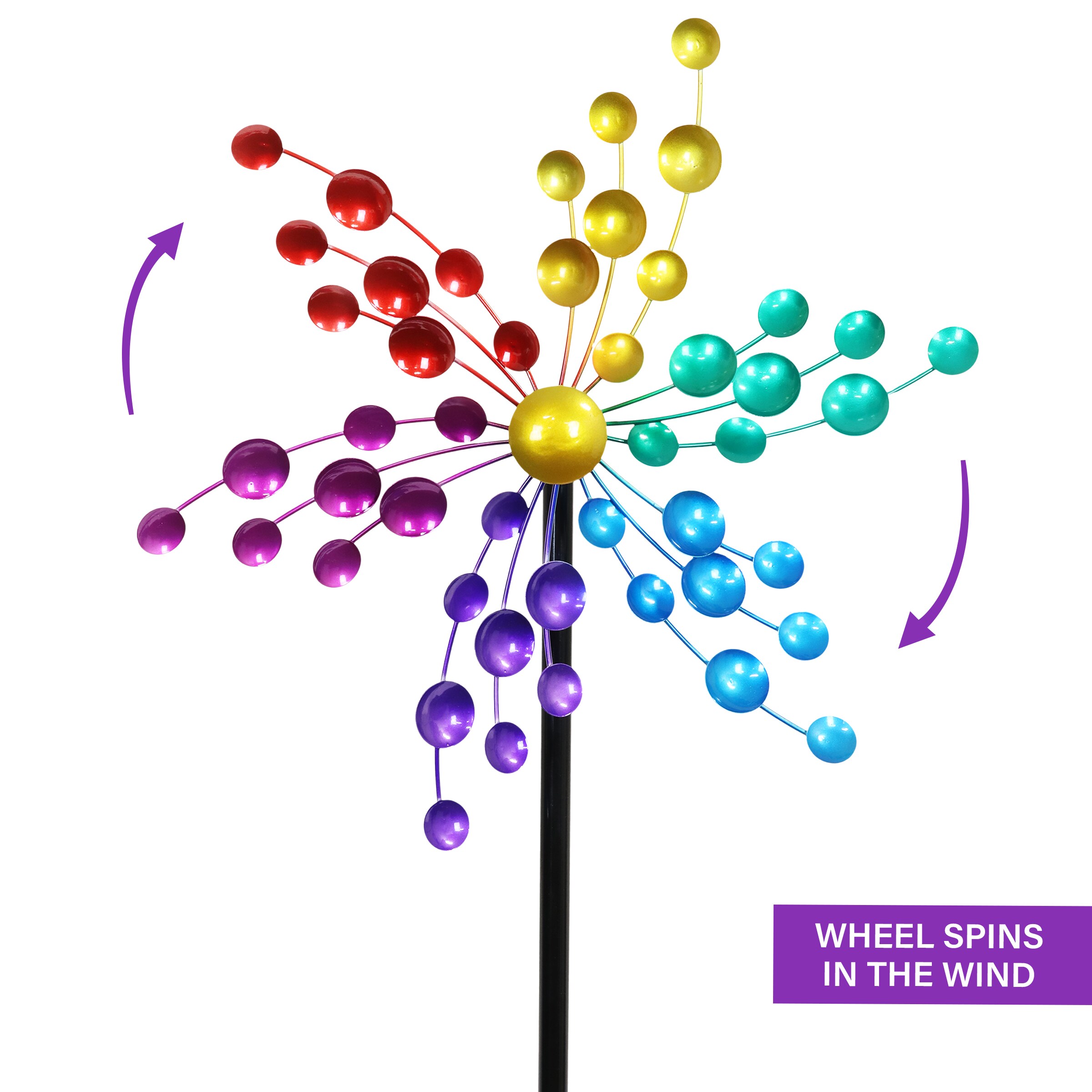 Exhart Multi Color Aluminum (No Theme) Wind Spinner at Lowes.com