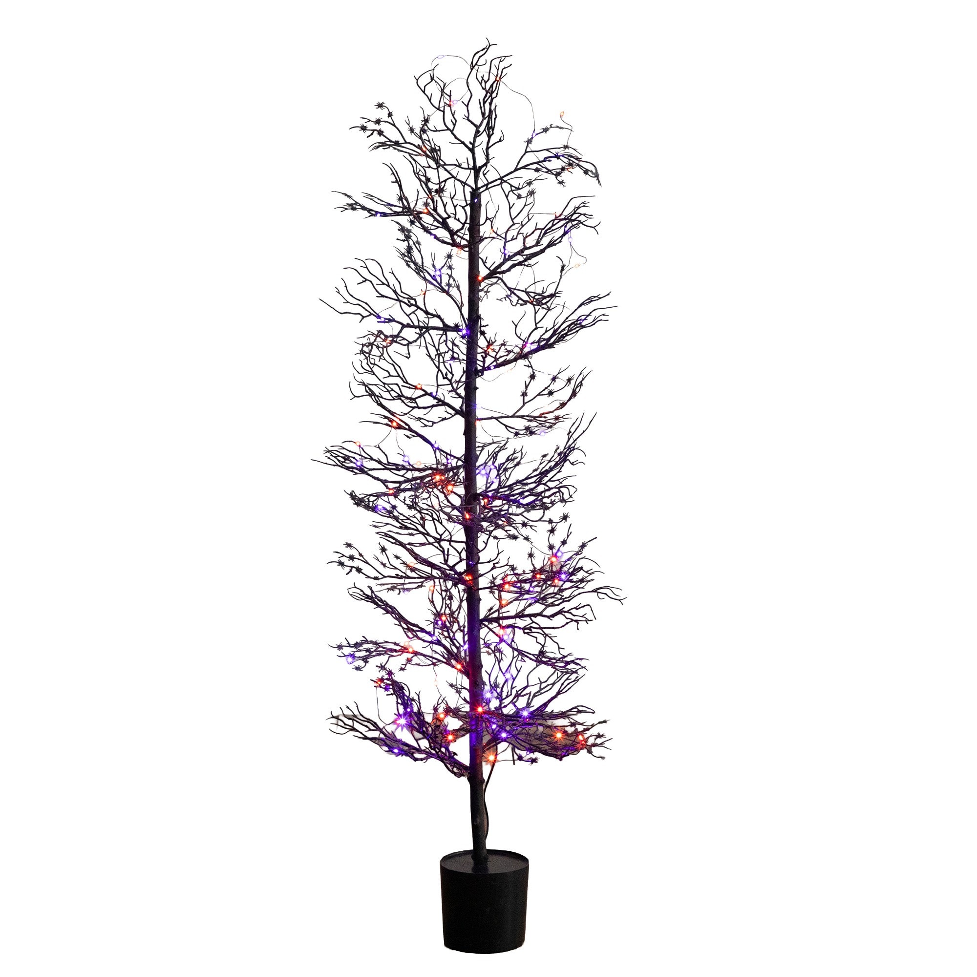 Nearly Natural 48-in Freestanding Lighted Spider Artificial tree