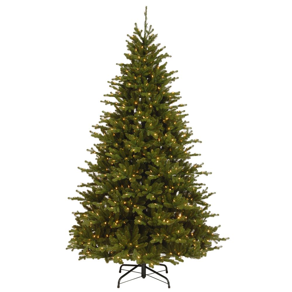 National Tree Company 7.5-ft Spruce Pre-lit Artificial Christmas Tree ...