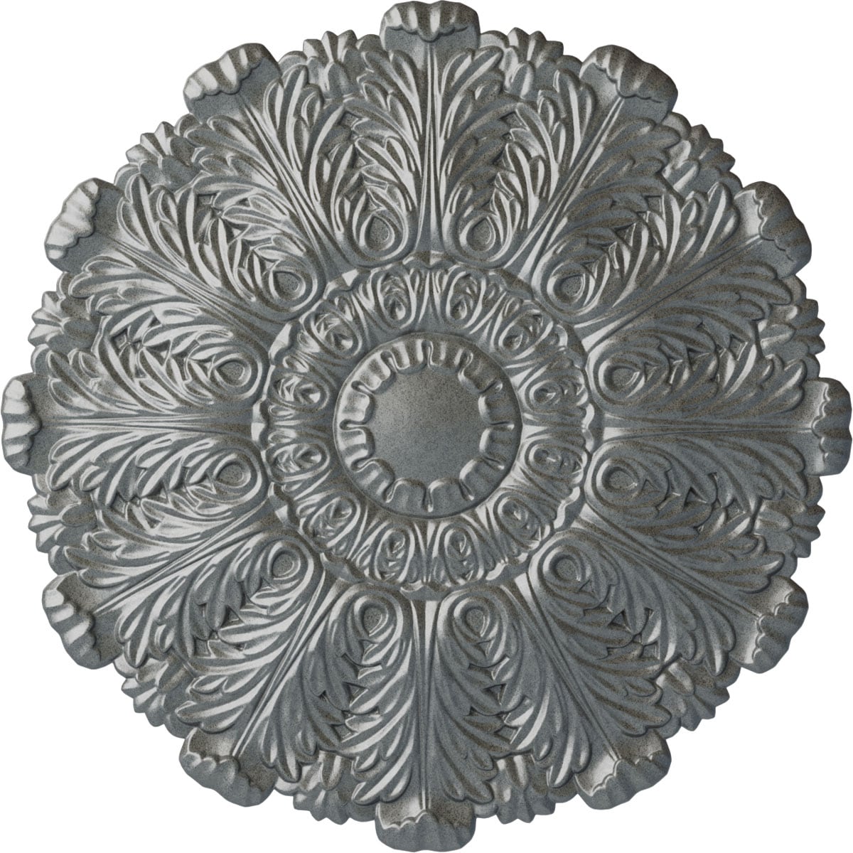Ekena Millwork CM31DUPLS Durham 31-in W x 31-in L Painted Platinum Polyurethane Whole Ceiling Medallion