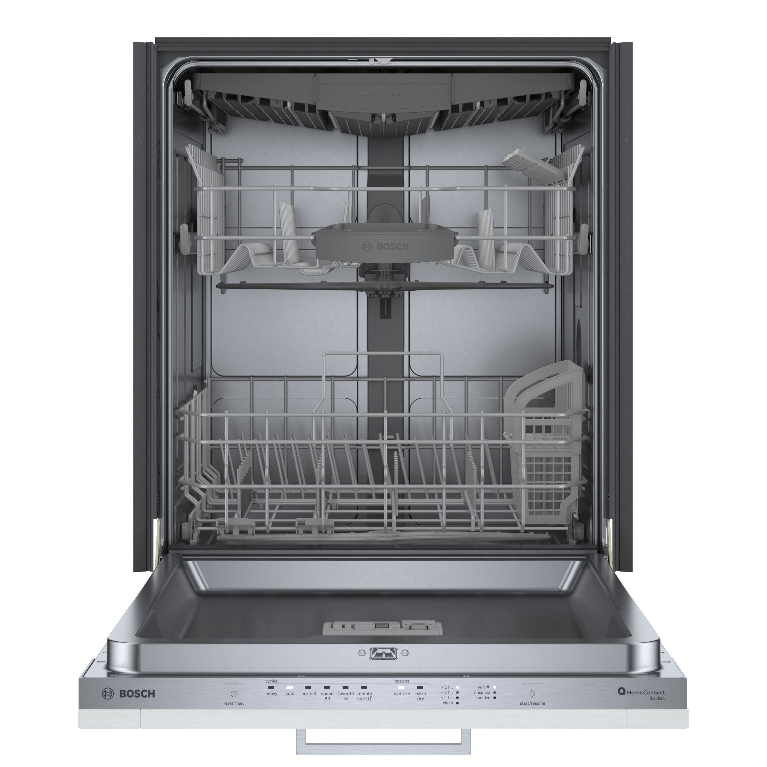 Bosch 300 Series Top Control 24 in Smart Built In Dishwasher With