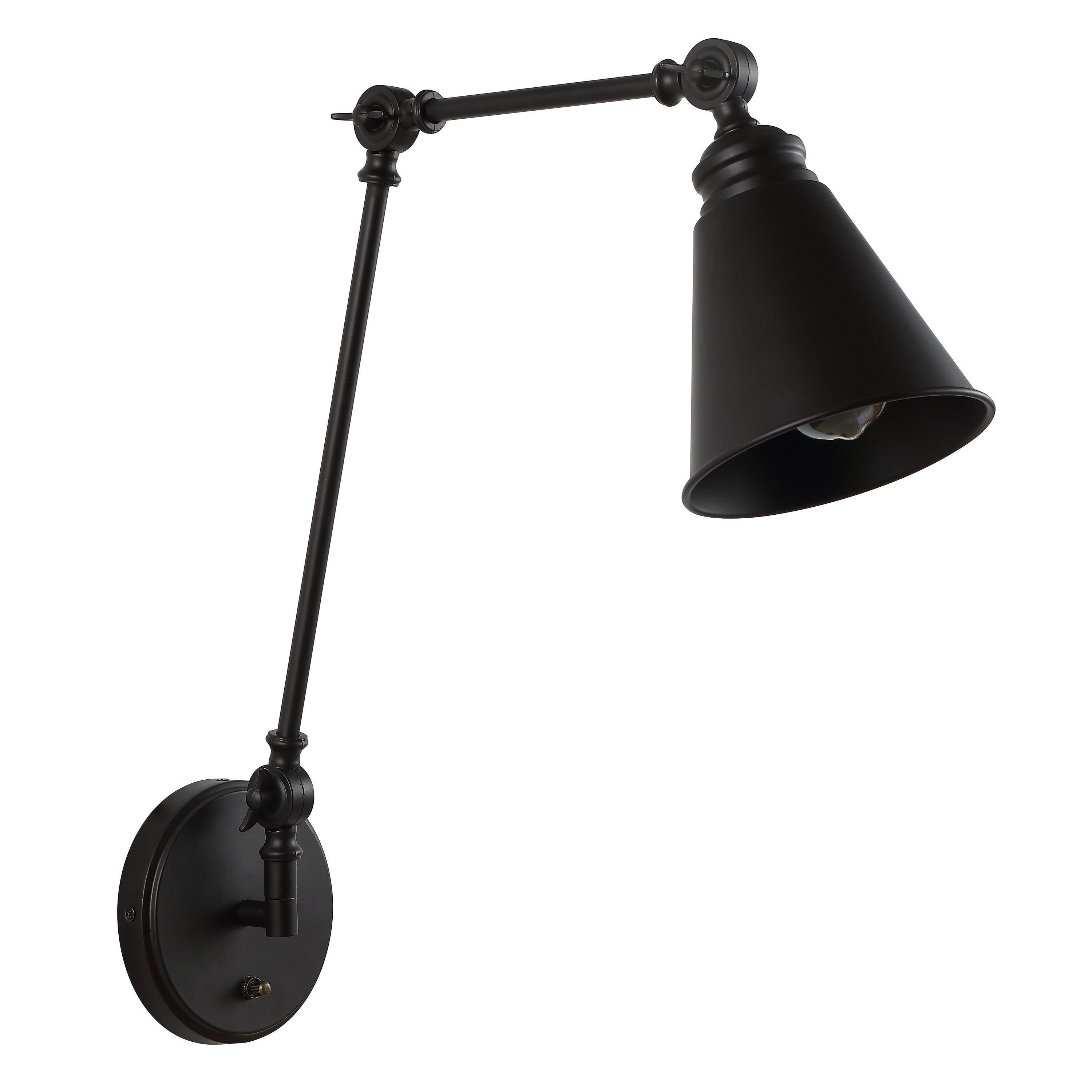Safavieh SCN4067A Kensley 21-in W 1 -Light Matte Black Wall Sconce