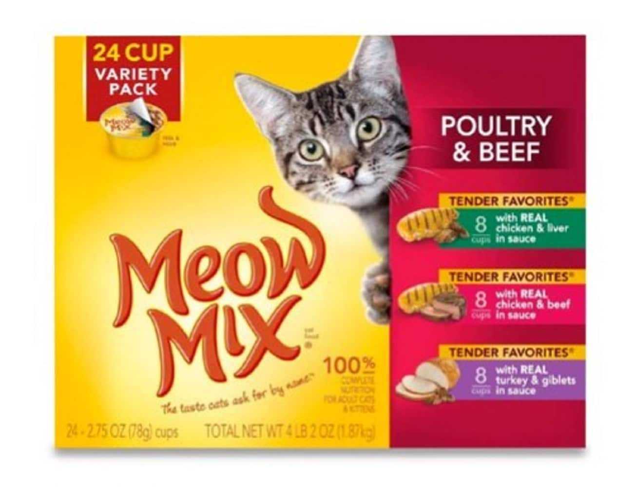 JM Smuckers Meow Mix Tender Favorites Poultry and Beef Cat Food